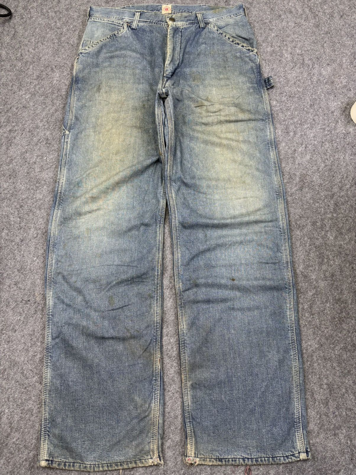 Edwin 💥BAGGY💥Vintage Dirty Edwin Carpenter Jeans Blanket F939 Size US 34 / EU 50 - 25 Thumbnail