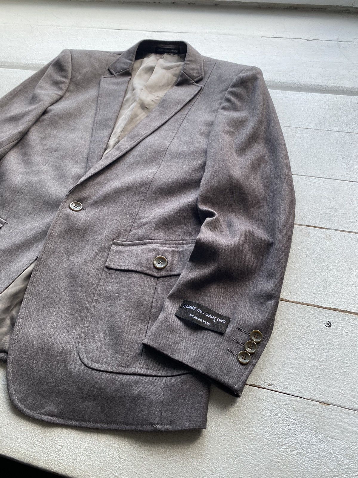 Comme des Garcons × Japanese Brand × Vintage Comme des Garcons Japanese Grey Mens 48 Blazer France Made Size 48R - 2 Thumbnail