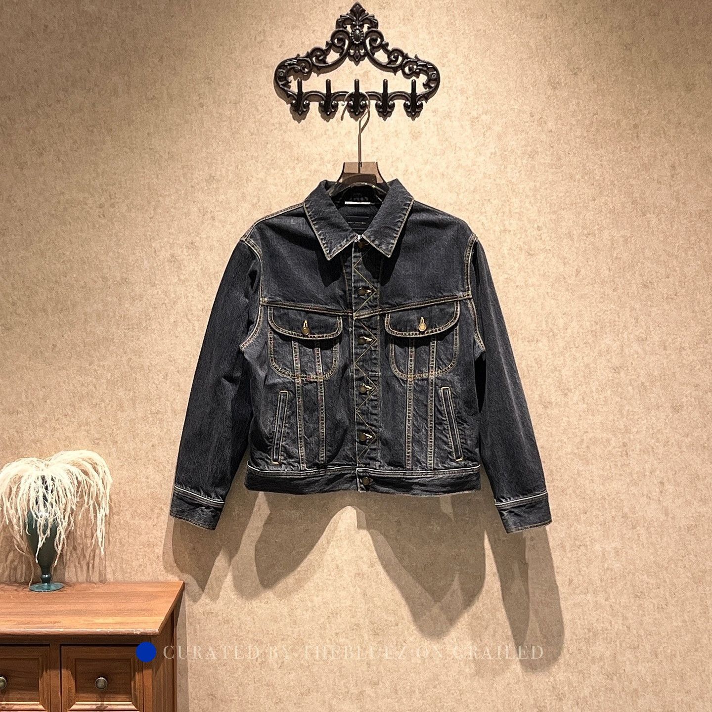 Saint Laurent Paris Black Denim Jacket Size L Size US L / EU 52-54 / 3 - 1 Thumbnail