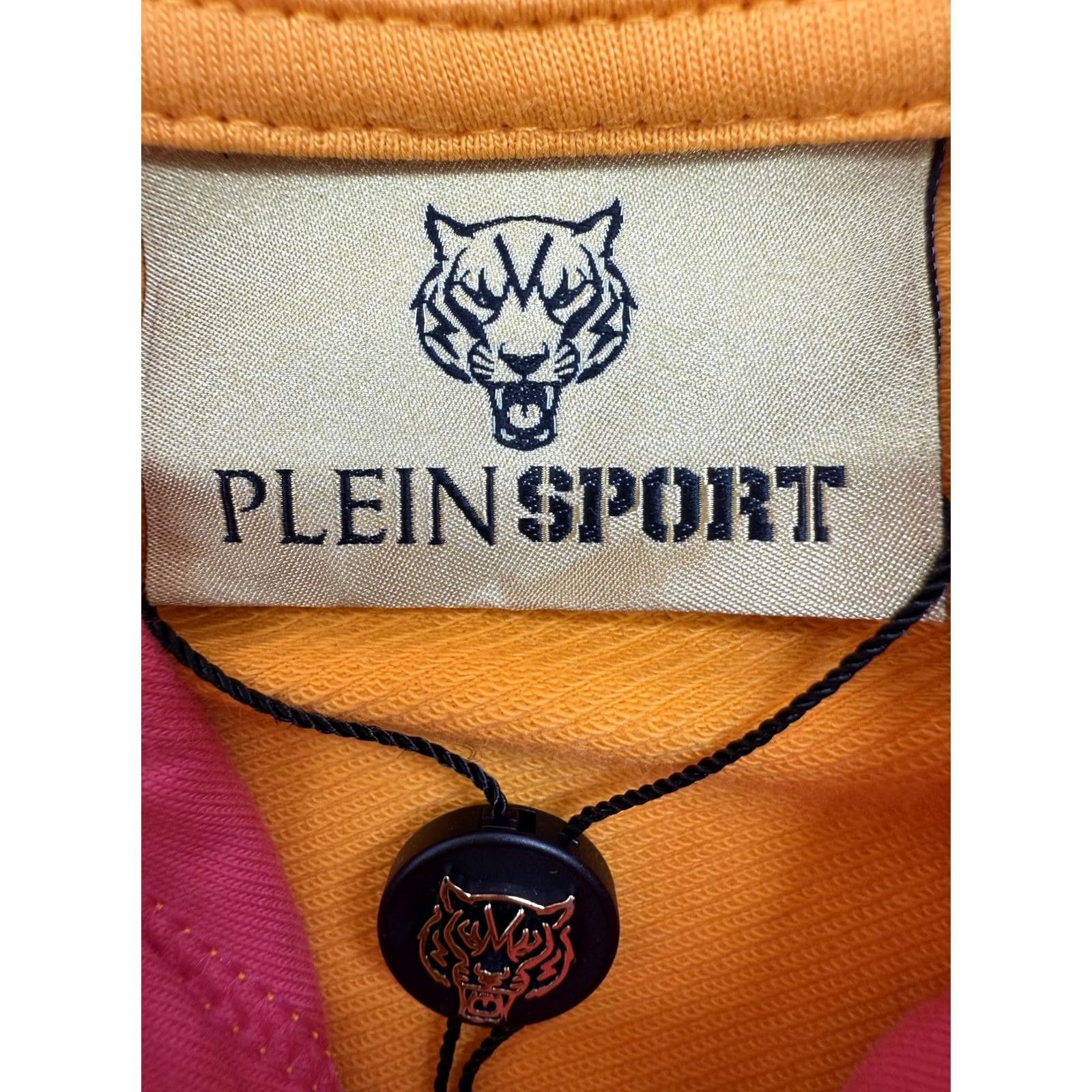 Vintage Plein Sport Yellow Sleeveless Hoodie Women Logo Tiger Print Size L / US 10 / IT 46 - 3 Thumbnail