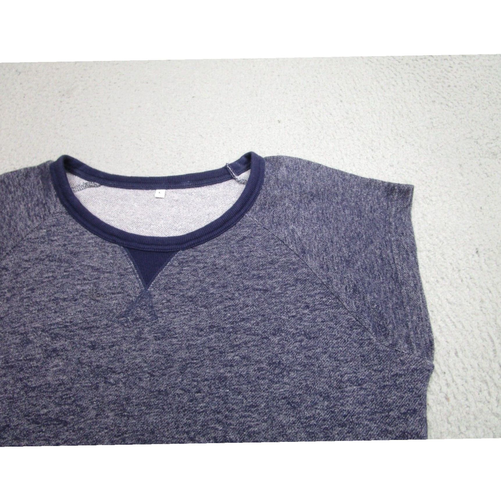 Muji MUJI Womens Sweater Large Blue Sleeveless Terry Fleece Crewneck Sweatshirt Size L / US 10 / IT 46 - 2 Thumbnail