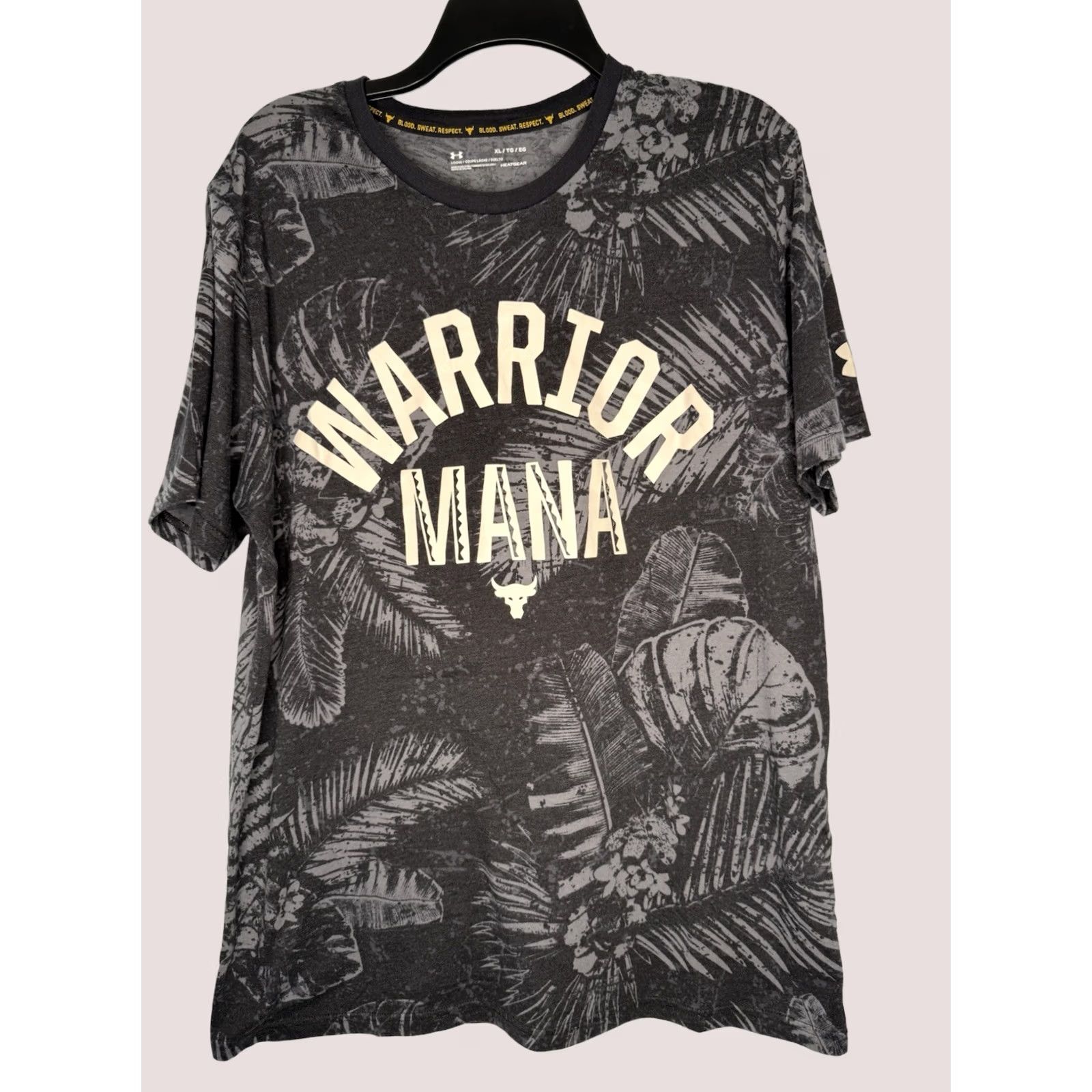 Under Armour Under Armour Project Rock Shirt XL Short Sleeve Crew Neck Gray Polyester Mens T-Shirt Pullover Cross Training Gym & Training Size US XL / EU 56 / 4 - 1 Thumbnail