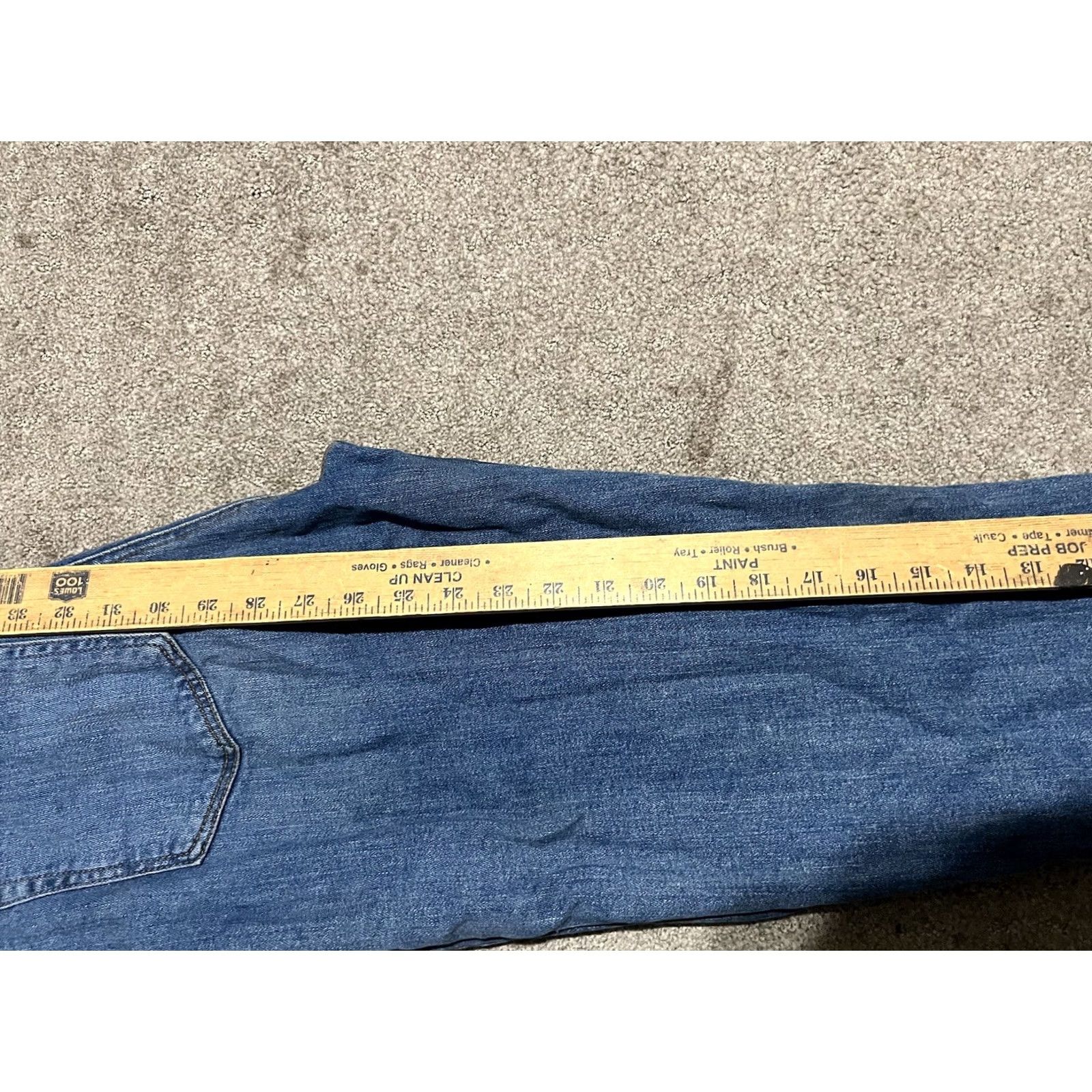 Loft Loft Jeans Womens 28/6 Blue High Rise Stretch Denim The Straight Crop Shirt Womens Jeans Blue 28 Straight 6 28/6 Vintage? Size 28" / US 6 / IT 42 - 6 Thumbnail