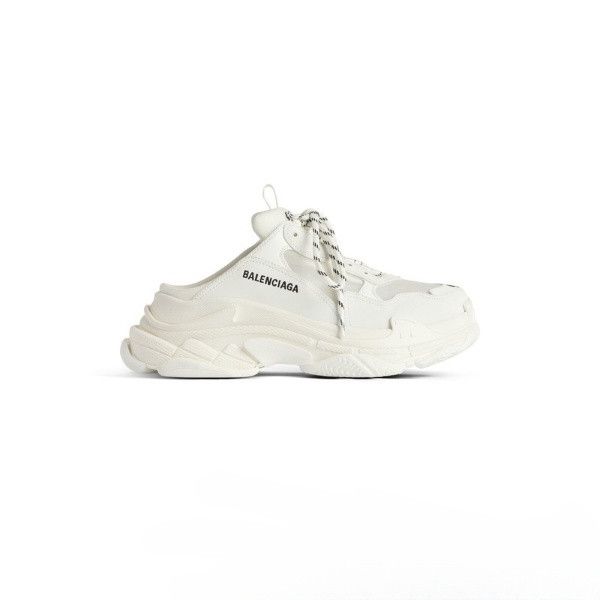 Balenciaga o1srvl11e0526 Triple S Mules in White Size US 9 / IT 39 - 1 Thumbnail