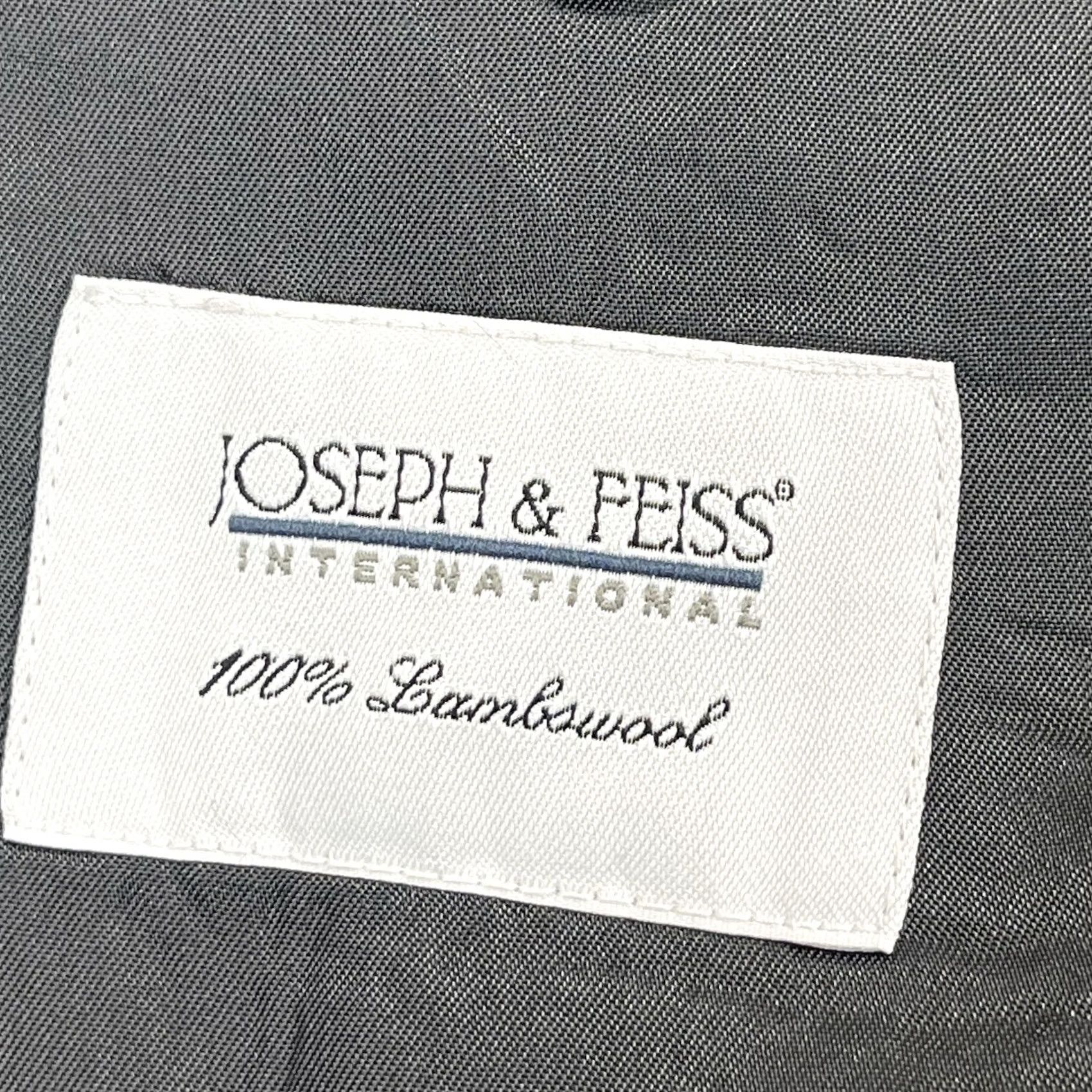 Joseph Joseph & Feiss Gold Sport Coat Blazer Mens 42R Gray Herringbone Two-Button Notch Lapel Wool Regular Chest 42 Size 42R - 5 Thumbnail