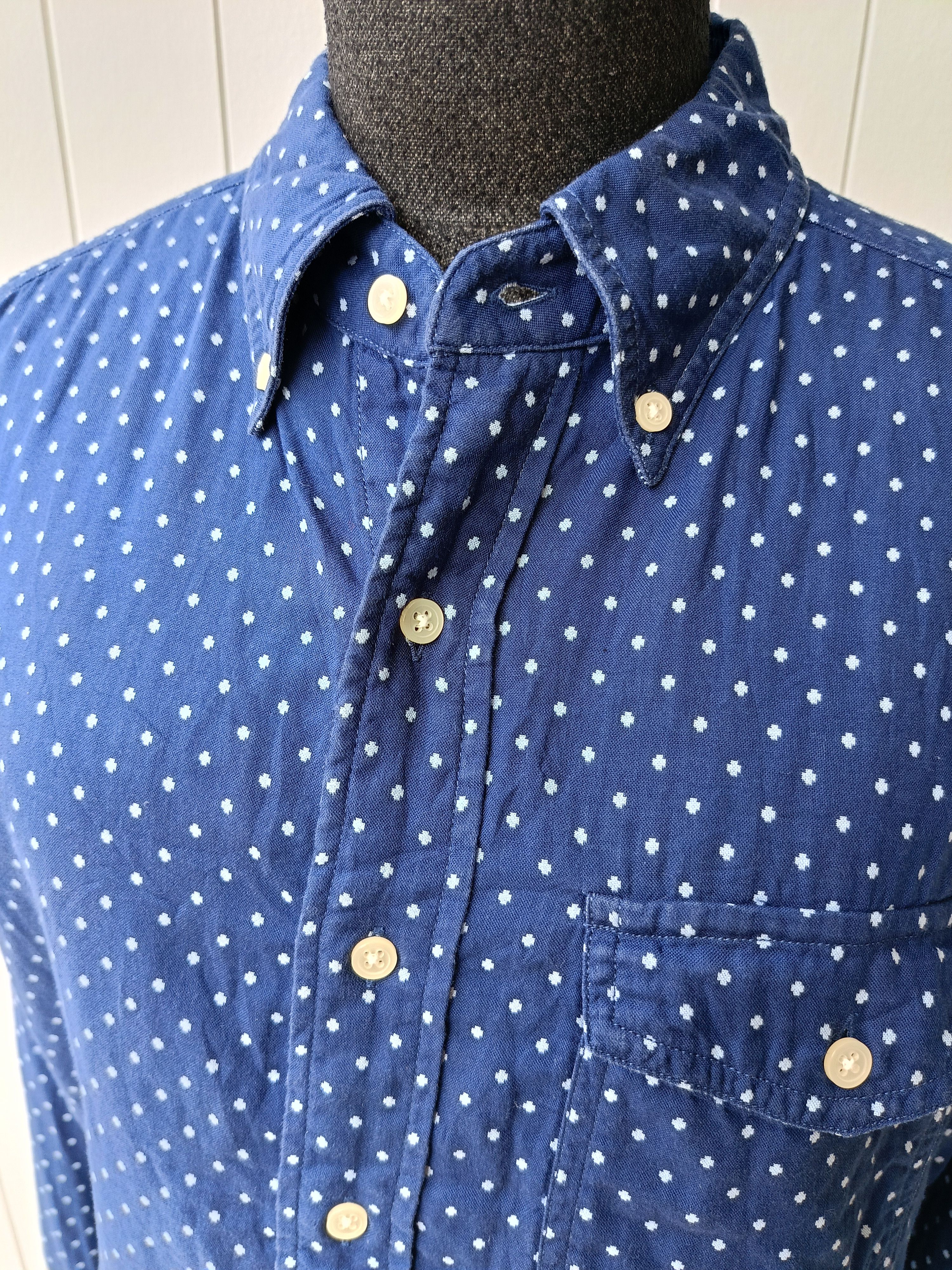J. Press JPress J.Press New York navy blue polka dot shirt Size US M / EU 48-50 / 2 - 9 Thumbnail