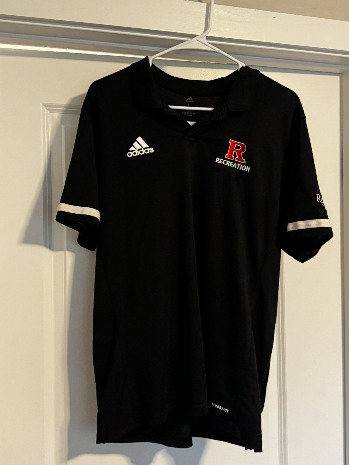 Adidas Adidas Rutgers Polo Shirt - Black/White - Size L Size US L / EU 52-54 / 3 - 2 Thumbnail