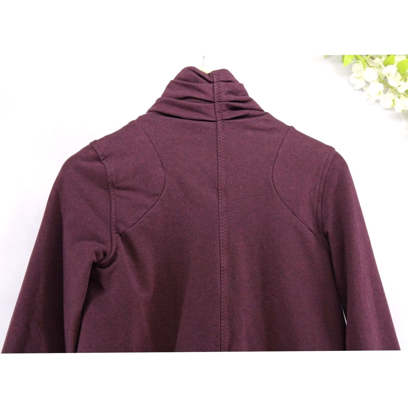 Lululemon Lululemon Women's That's a Wrap Stretch French Terry Jacket Heathered Bordeaux D Purple Solid Long Sleeve Jacket 4 Womens Size S / US 4 / IT 40 - 4 Thumbnail