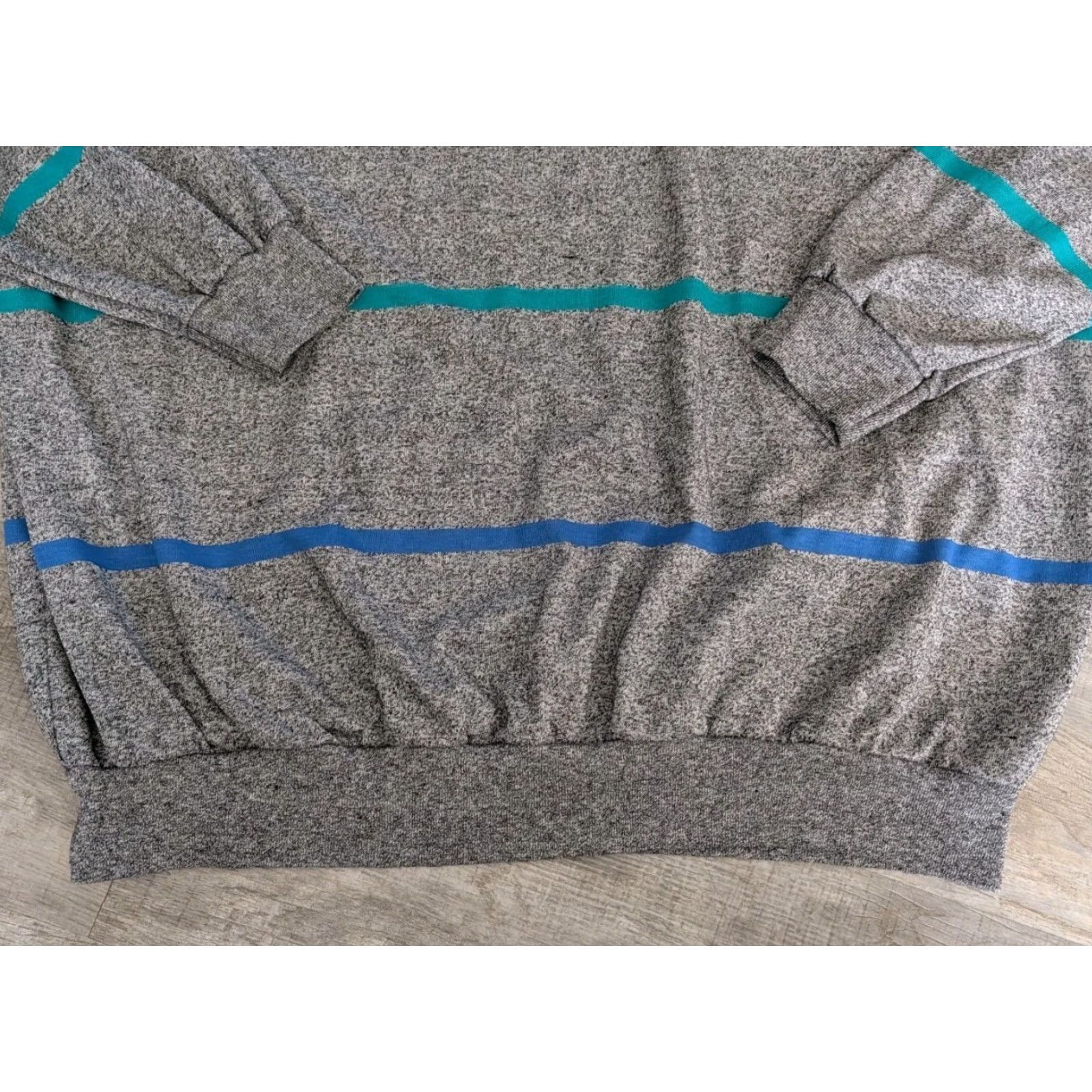 Vintage Vtg Patrick Long Sleeve Striped Henley Ribbed Shirt Size 3XL USA Made Gray Men’s T-Shirt Size US XXL / EU 58 / 5 - 3 Thumbnail