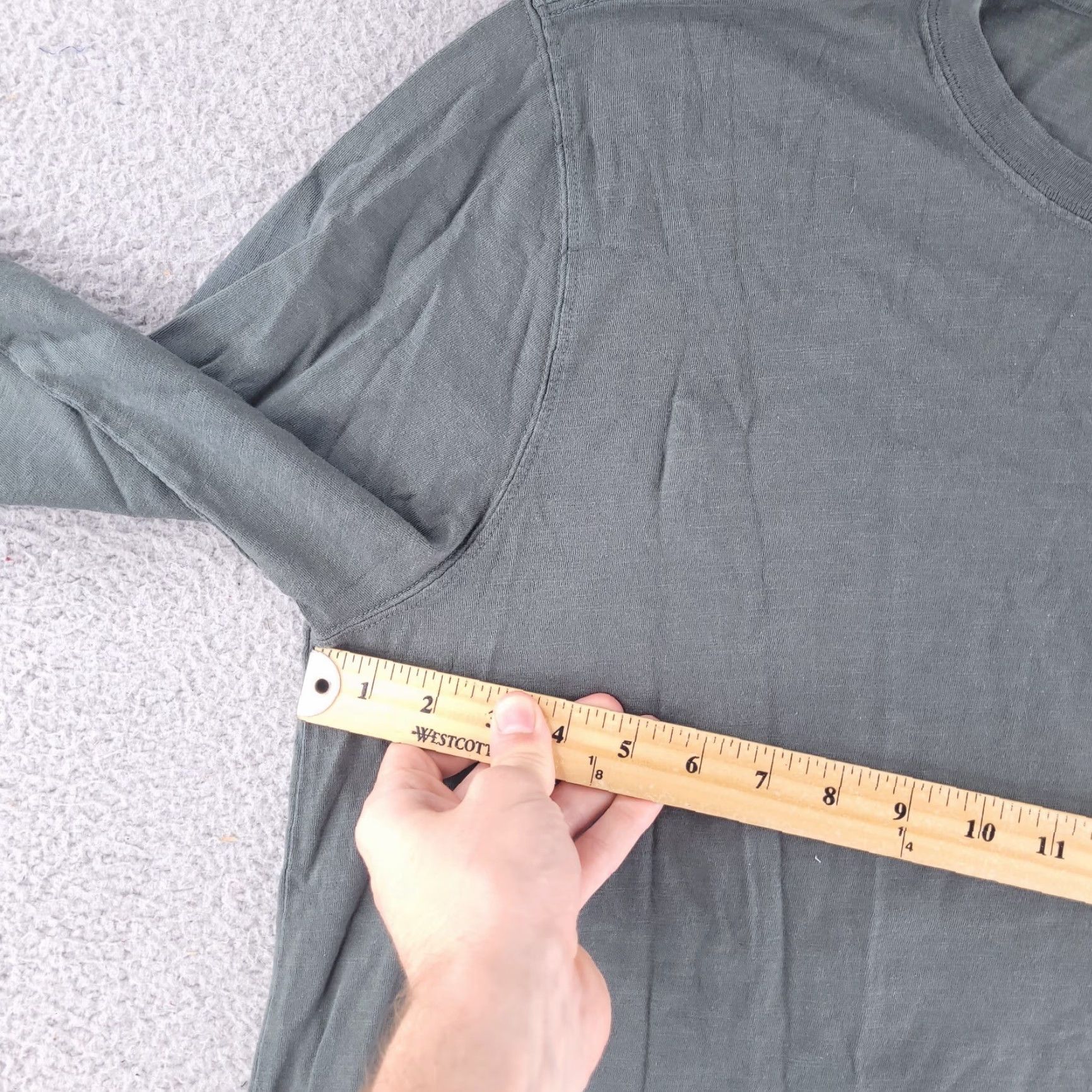 Vintage LL Bean Shirt Mens Large Green Pocket Tee Long Sleeve Crew Neck Organic Cotton T-Shirt Pockets More Likely - Mens Size US L / EU 52-54 / 3 - 3 Thumbnail