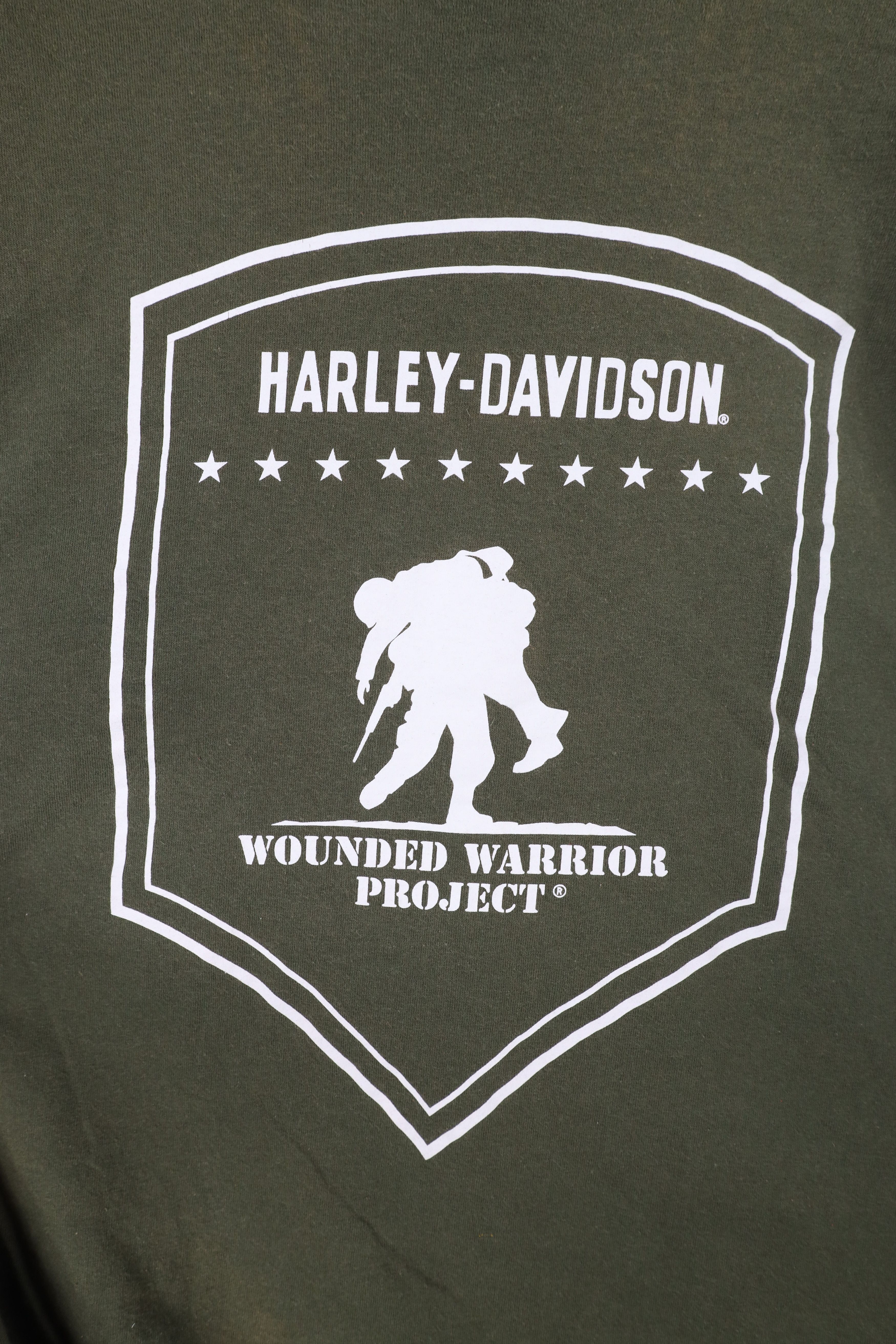 Harley Davidson × Vintage Vintage Harley Davidson Hog Wounded Warrior T-Shirt USA Size US L / EU 52-54 / 3 - 11 Thumbnail