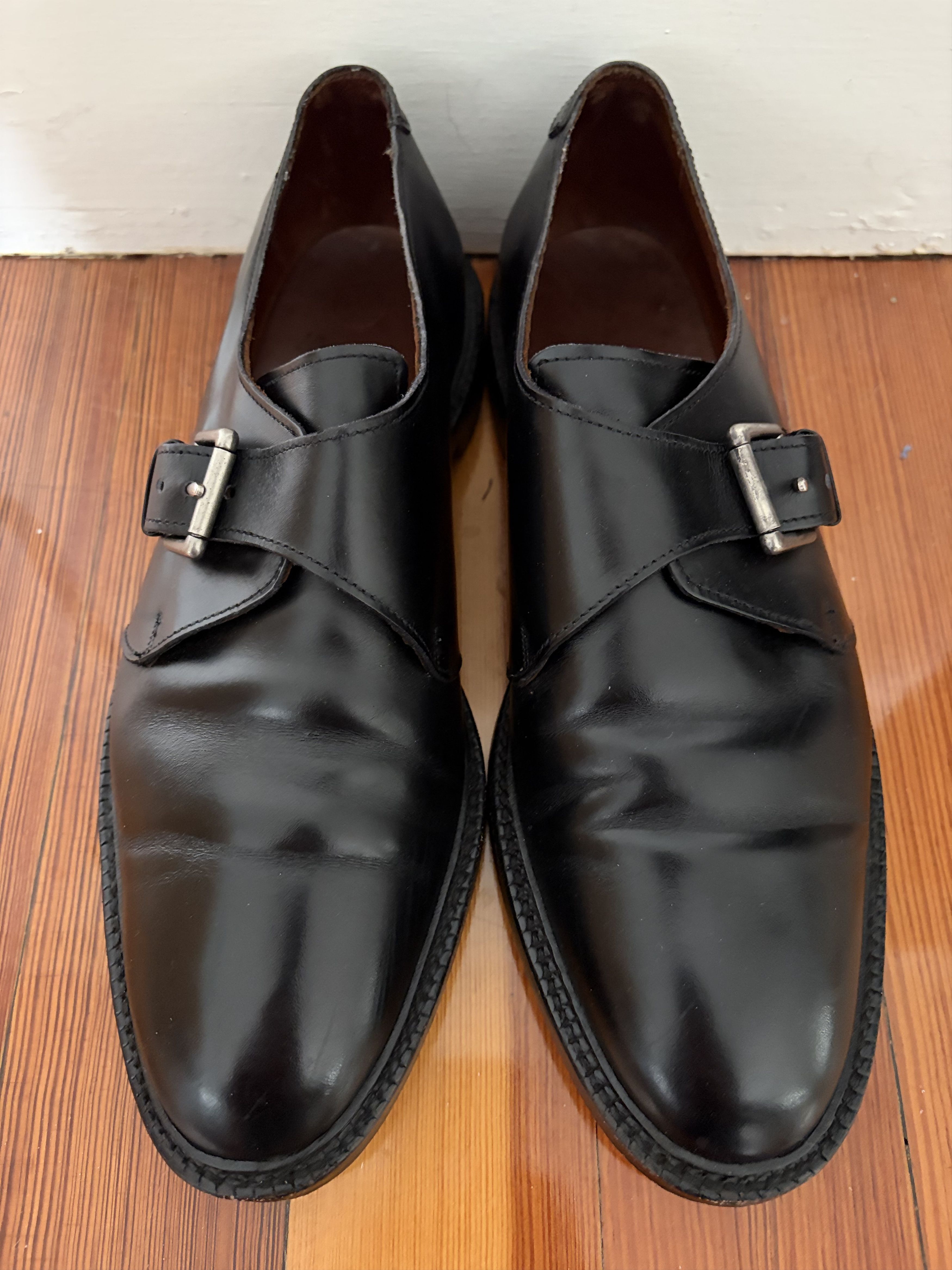 Allen Edmonds Norwich leather single monks, 11 E Size US 11 / EU 44 - 7 Thumbnail