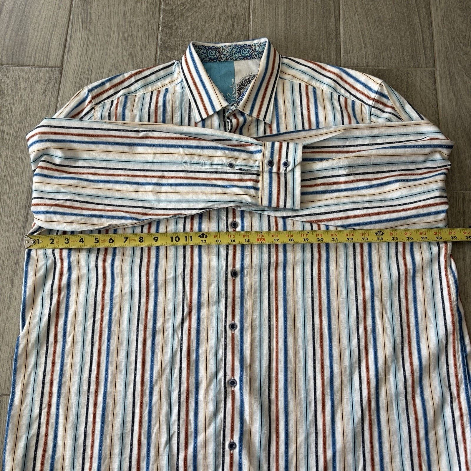 Robert Graham Robert Graham Shirt Blue Paisley Classic Button Up Mens XXL Size US XXL / EU 58 / 5 - 10 Thumbnail