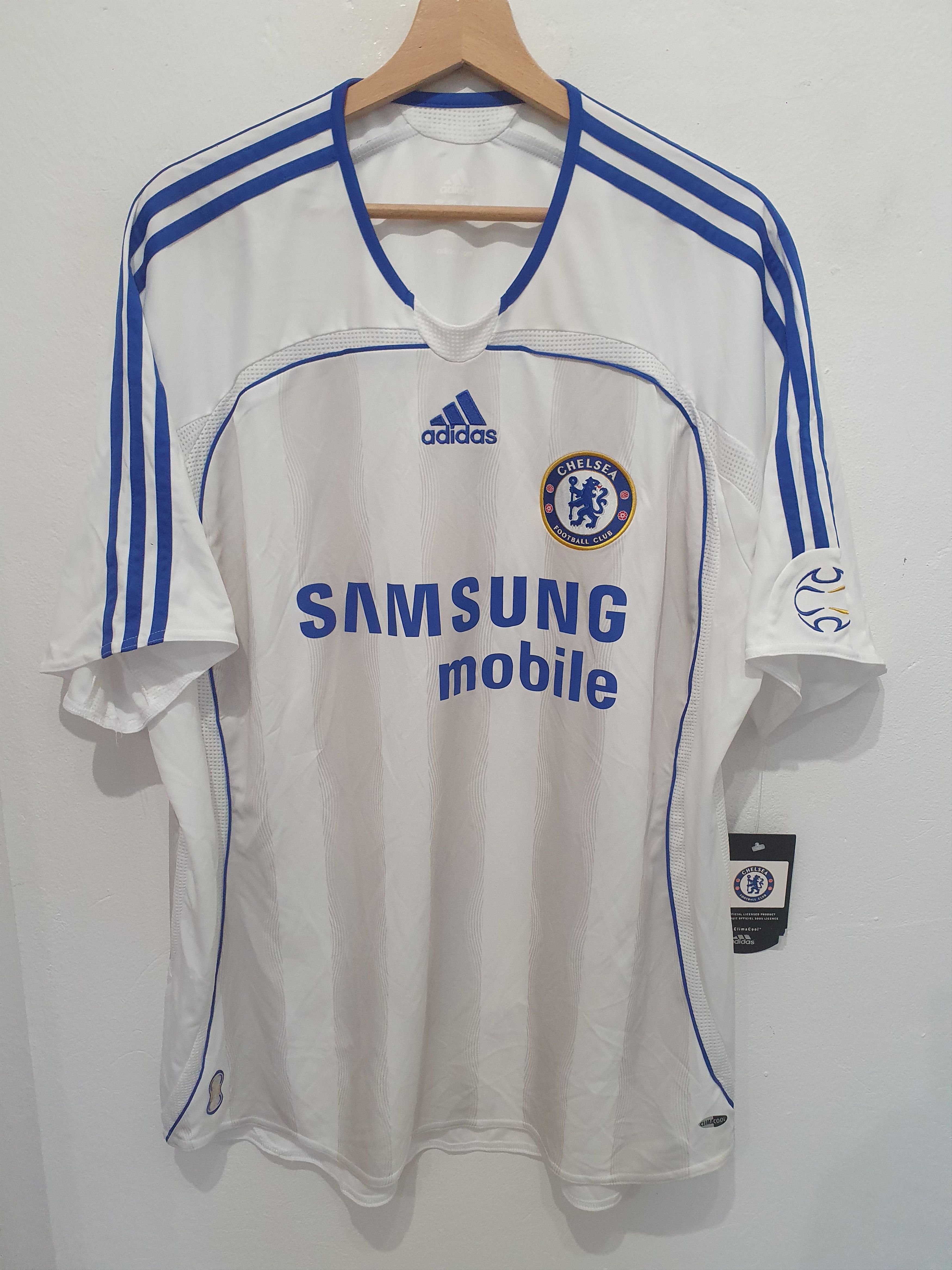 image of Chelsea Soccer x Jersey Chelsea Fc 2006 2007 Adidas Size XL New Jersey Shirt in White, Men's