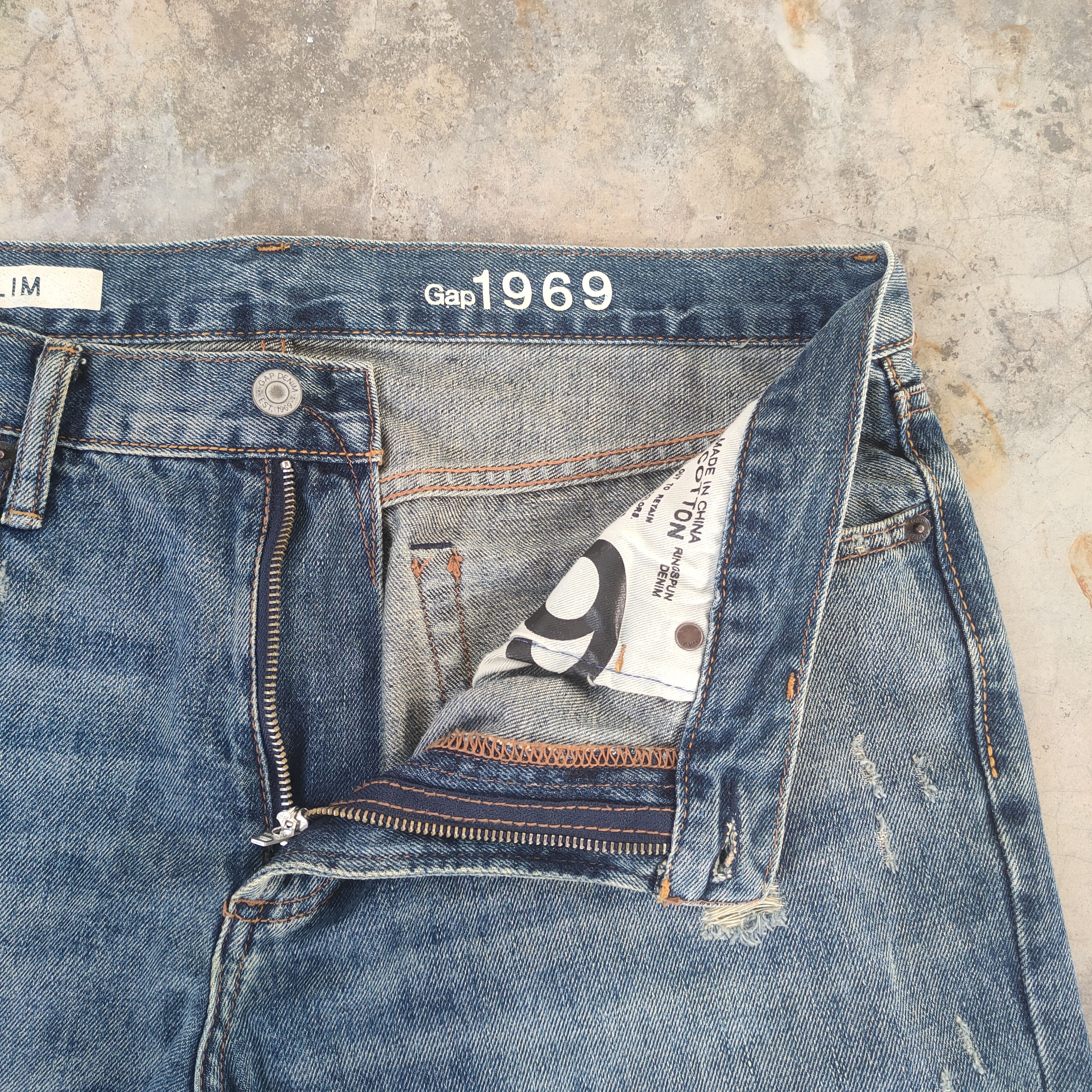 Gap W35 VINTAGE GAP FADED DISTRESSED JEAN DENIM PANTS Size US 35 - 7 Thumbnail