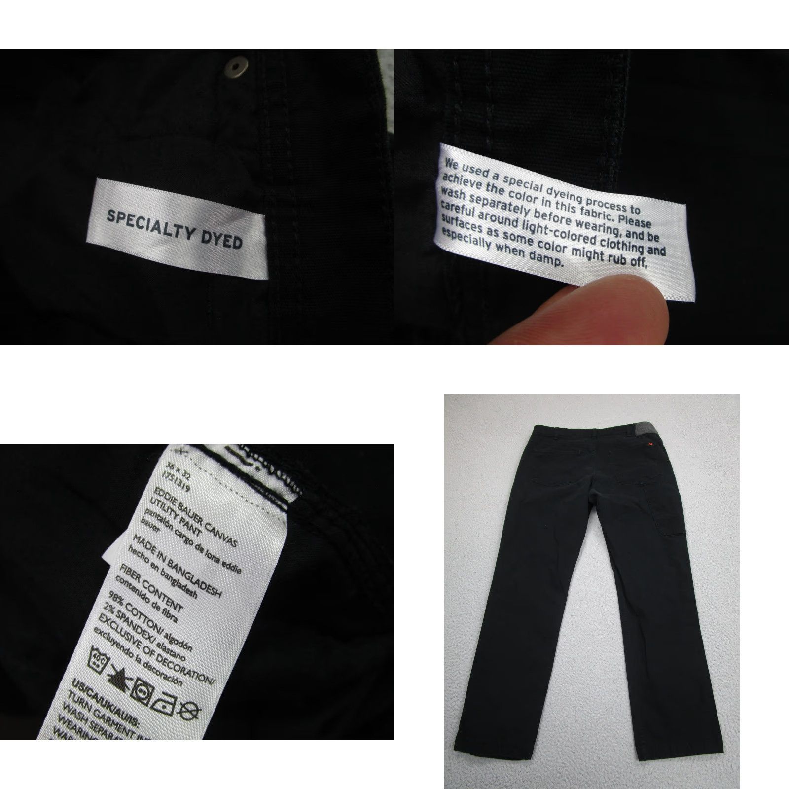 Eddie Bauer Eddie Bauer Cargo Pants Mens 36x32 Black Canvas Travex Workwear Stretch Cargo Pants Mens Black Travex Canvas Utility Pants Size US 36 / EU 52 - 9 Thumbnail