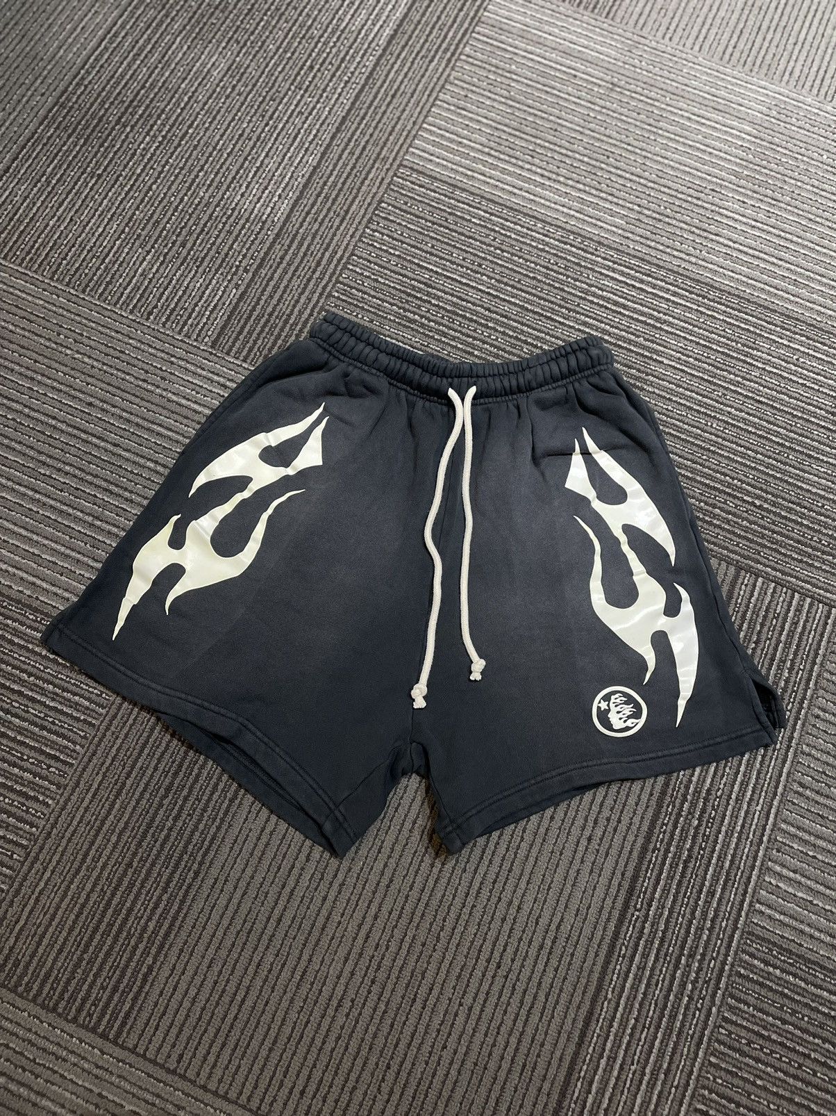 Gym Shorts Blue Flame Shorts Hellstar Flame Shorts Blue XL