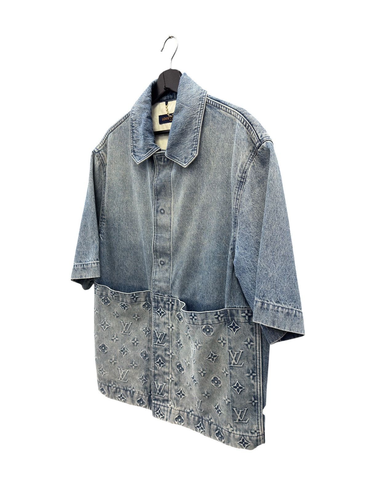 Louis Vuitton Louis Vuitton Denim Monogram Button Up Shirt Size US S / EU 44-46 / 1 - 3 Thumbnail