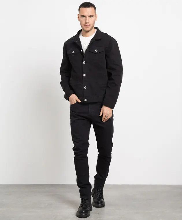 Brunello Cucinelli o1mle0725 Denim Jacket in Black Size US M / EU 48-50 / 2 - 2 Thumbnail