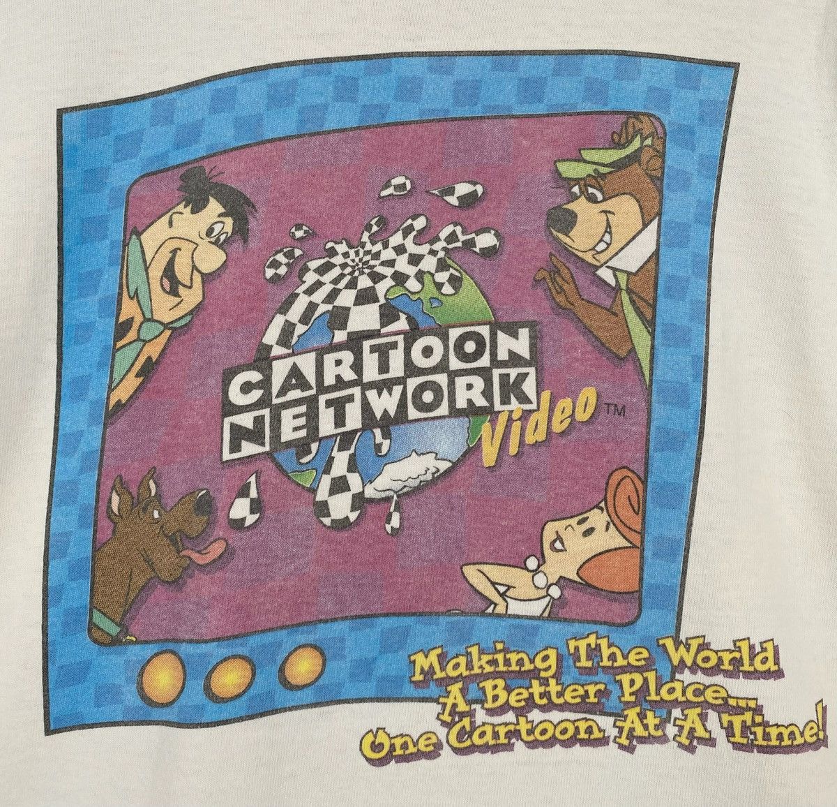 Fruit Of The Loom 90’s Cartoon Network Video Promo Single Stitch T-Shirt SZ XL Size US XL / EU 56 / 4 - 3 Thumbnail