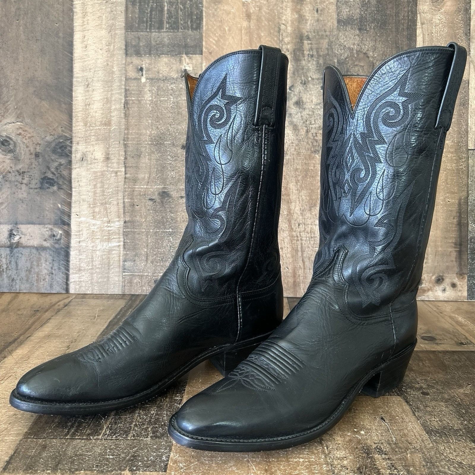 Lucchese Lucchese 1883 Black N7496R4 Western Cowboy Boots Mens 11 D Size US 11 / EU 44 - 3 Thumbnail