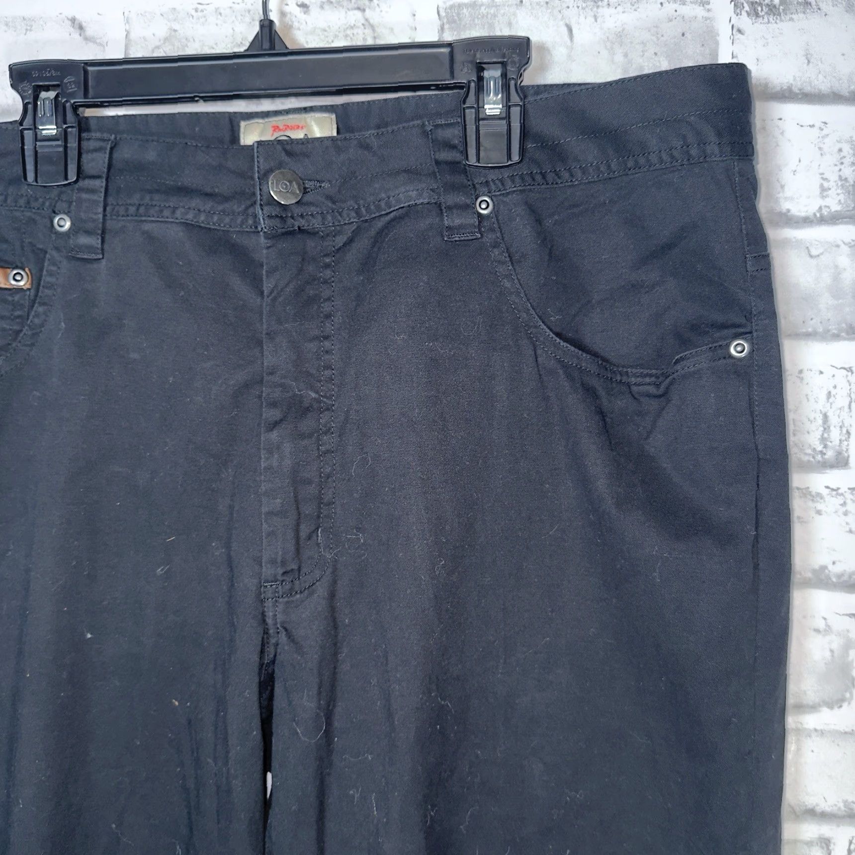 Vintage VINTAGE RailRiders Mens Black Chino Pants Casual Cotton Blend Size 36x30 Size US 36 / EU 52 - 2 Thumbnail