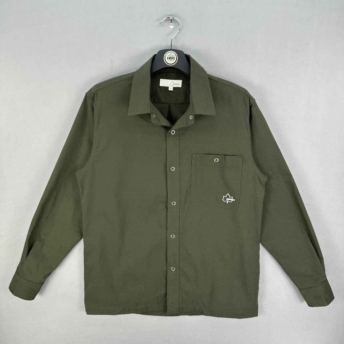 Flannel Logosdays Ripstop Olive Green Flannel Embroidery Logo Pocket Size US S / EU 44-46 / 1 - 1 Thumbnail