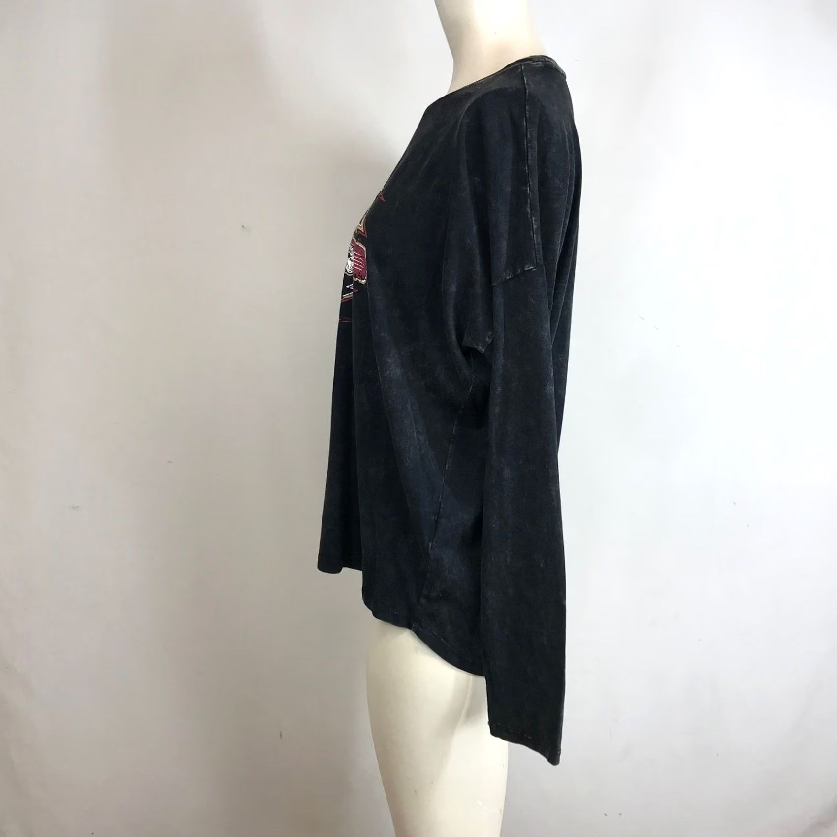 Denime Rock & Roll Denim Women Small Black Bronc Rider Graphic Long Sleeve Size S / US 4 / IT 40 - 6 Thumbnail