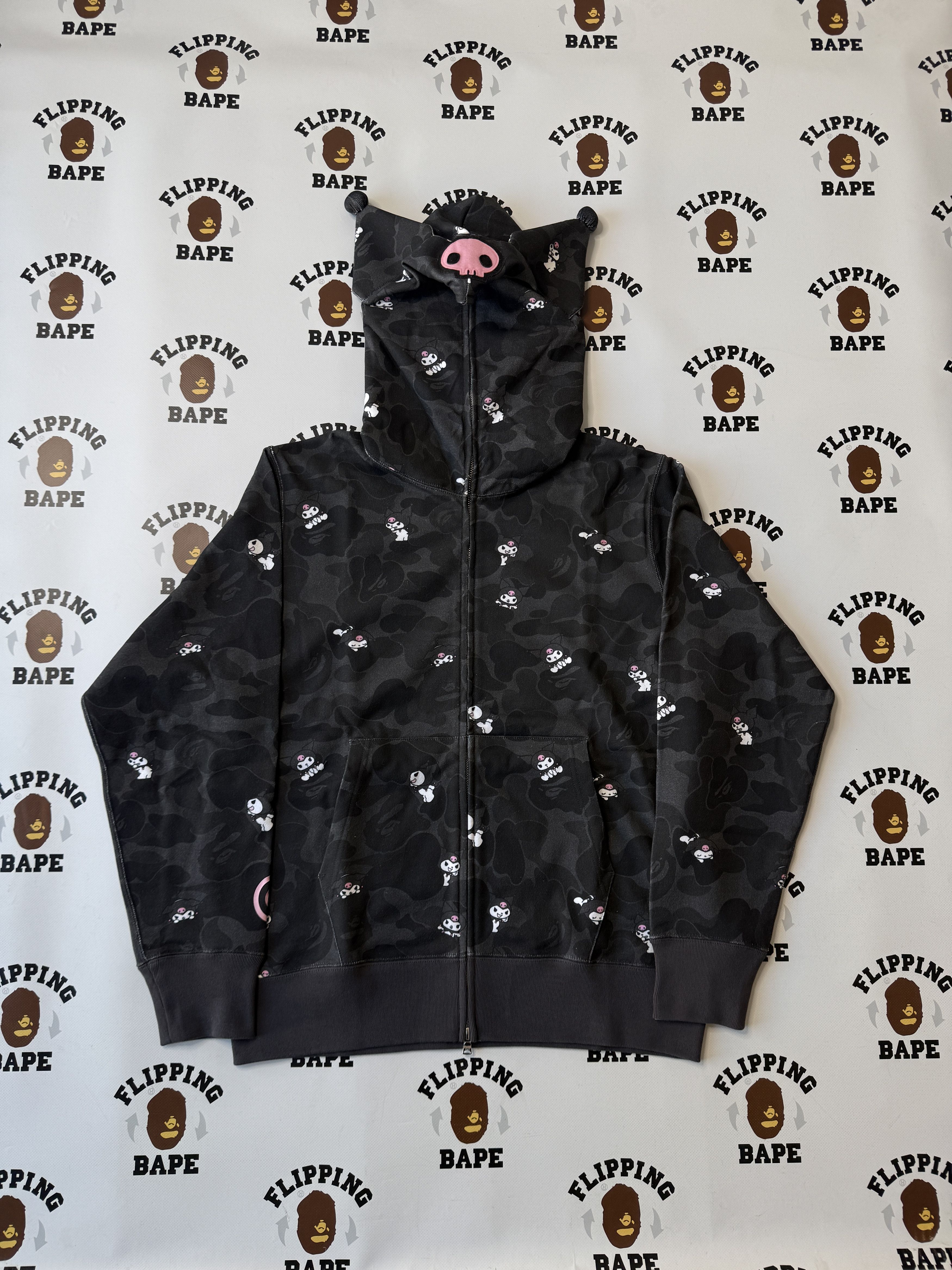 Bape BAPE X KUROMI CAMO FULL ZIP HOODIE | Grailed