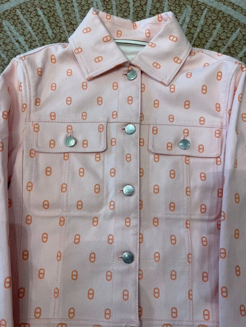 Hermes Hermes Pink Pig Nose Denim Jacket Size XXS / US 00 / IT 34 - 3 Thumbnail