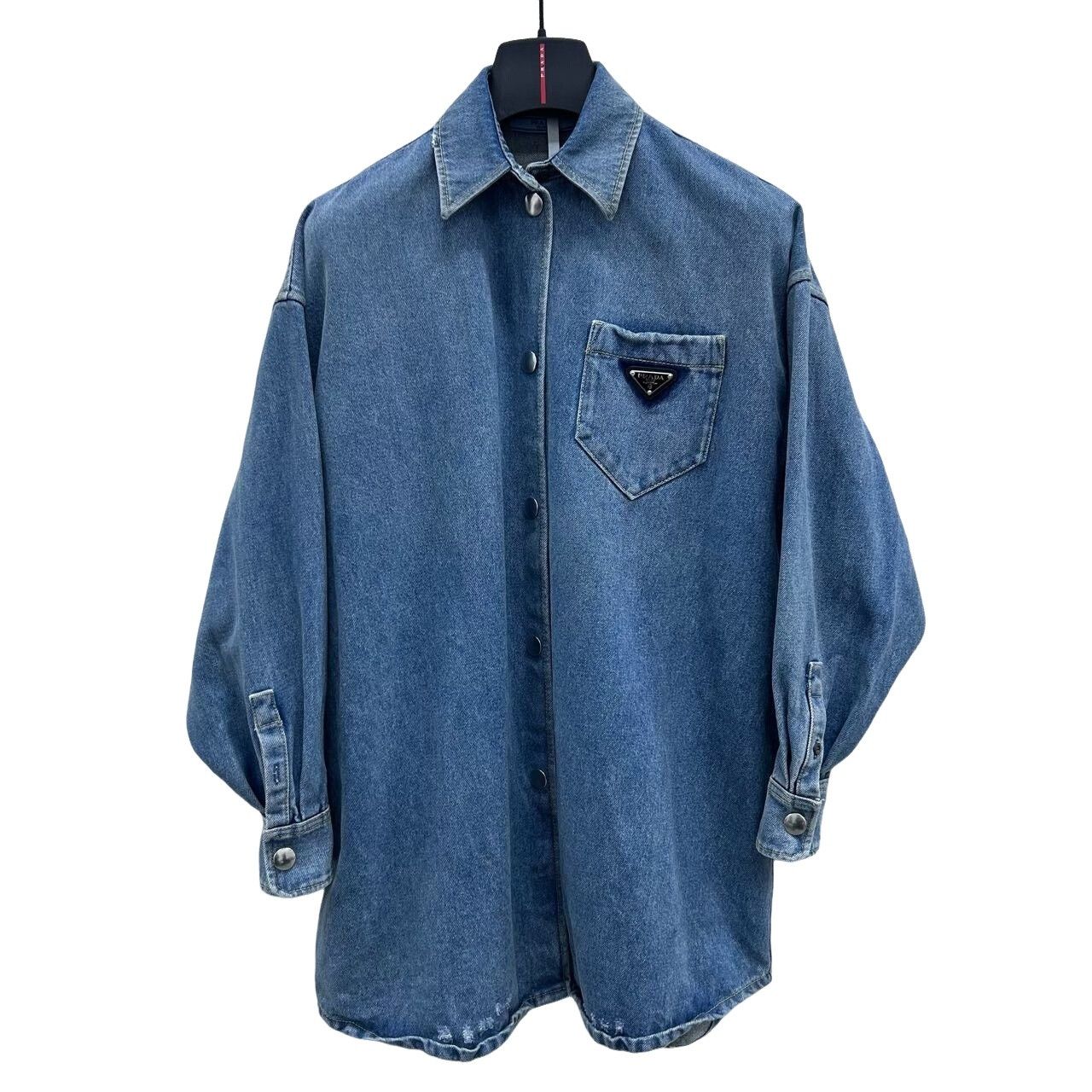 Prada Prada Logo Denim Jacket Size 38 Size XS / US 0-2 / IT 36-38 - 1 Thumbnail