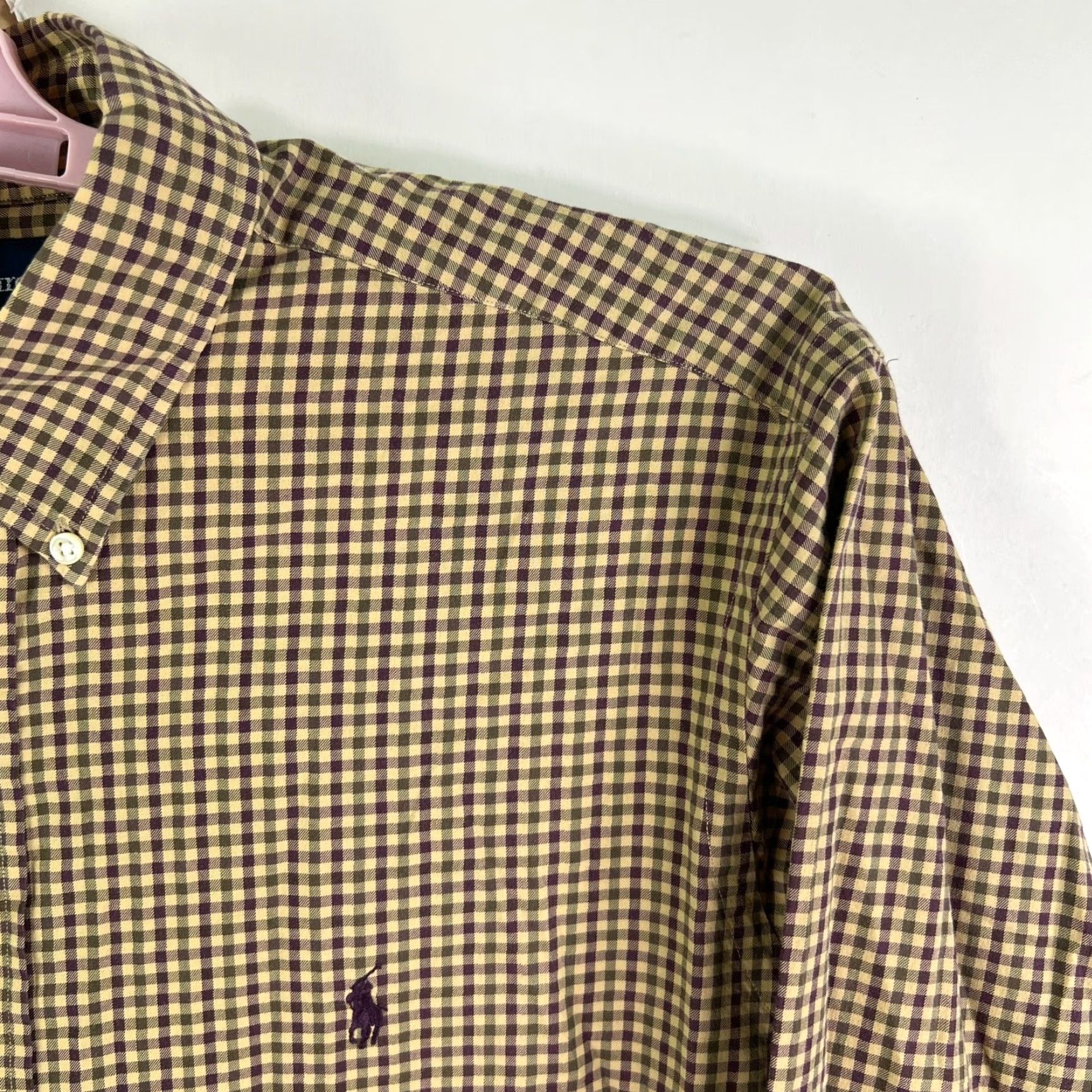 Ralph Lauren Ralph Lauren Classic Fit Checked Button Down Shirt Mens XL Brown Purple Size US XL / EU 56 / 4 - 3 Thumbnail