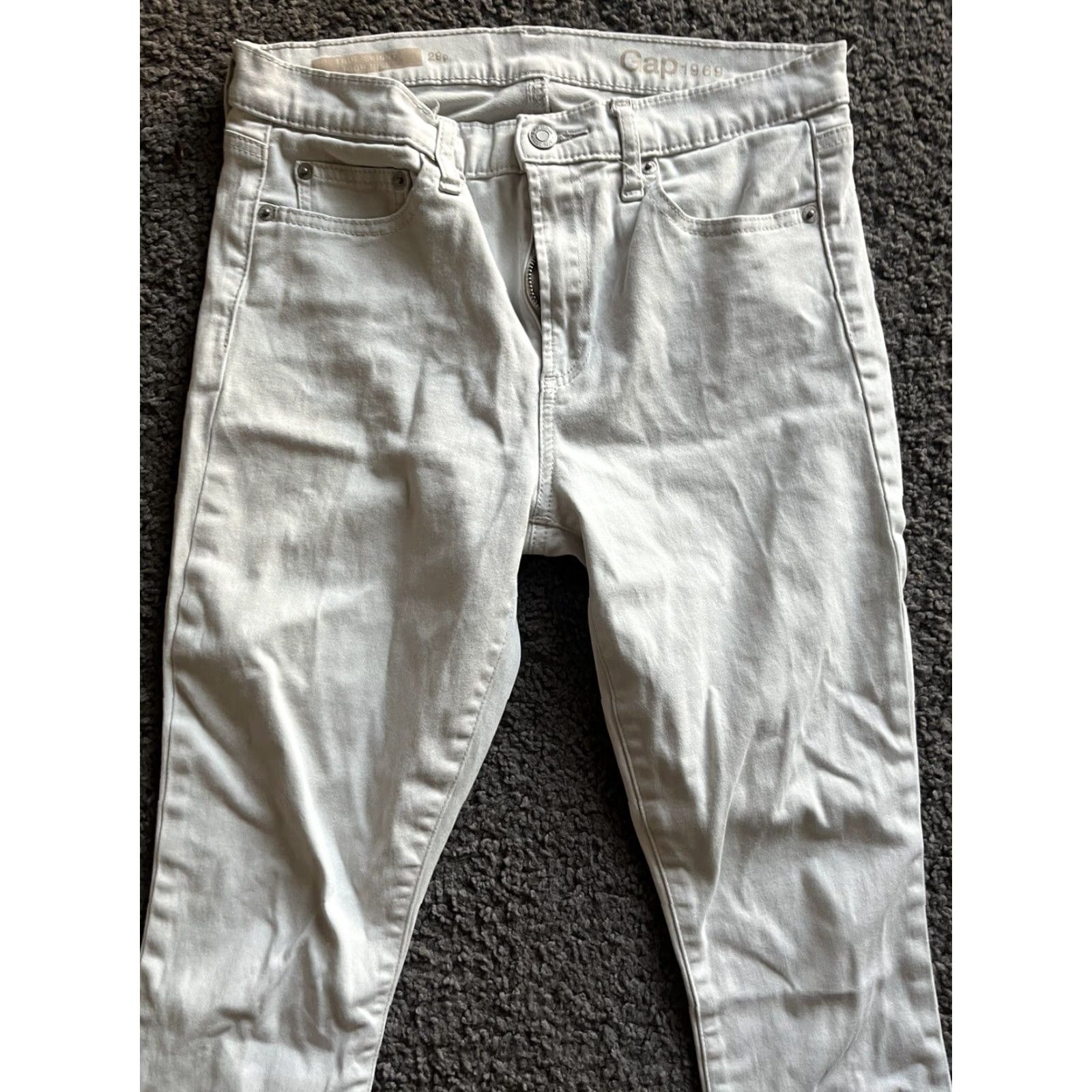 Gap GAP Jeans Women 29P White Skinny High Rise Petite 27" Inseam GAP 1989 Women Size 29" - 2 Thumbnail