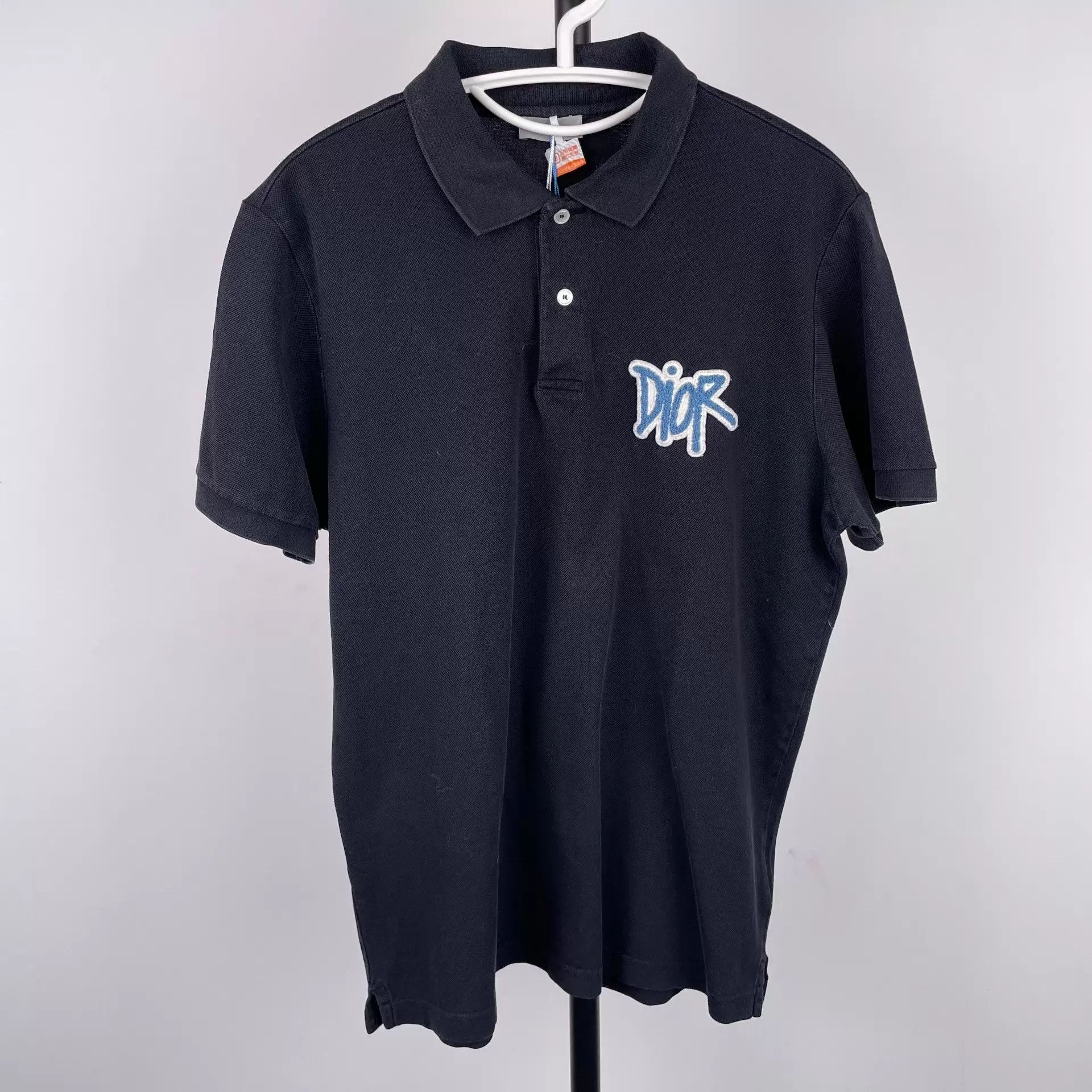 Dior Dior Navy Blue Polo Shirt 260502CFXLH03 Size US L / EU 52-54 / 3 - 1 Thumbnail