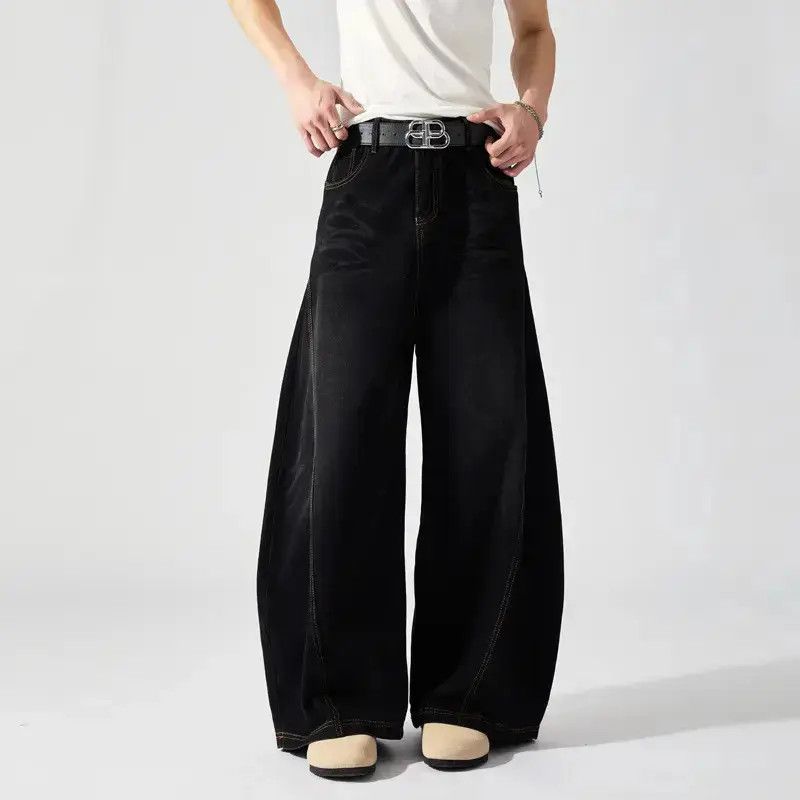 Japanese Brand Retro loose wide leg cat whisker jeans Size US 32 / EU 48 - 3 Thumbnail