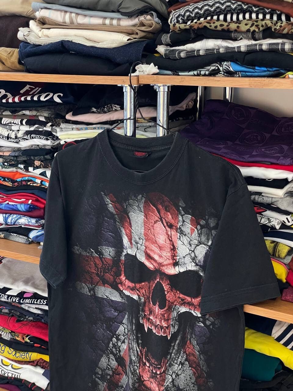 Vintage ☠️ Vintage skull t shirt y2k Size US M / EU 48-50 / 2 - 7 Thumbnail