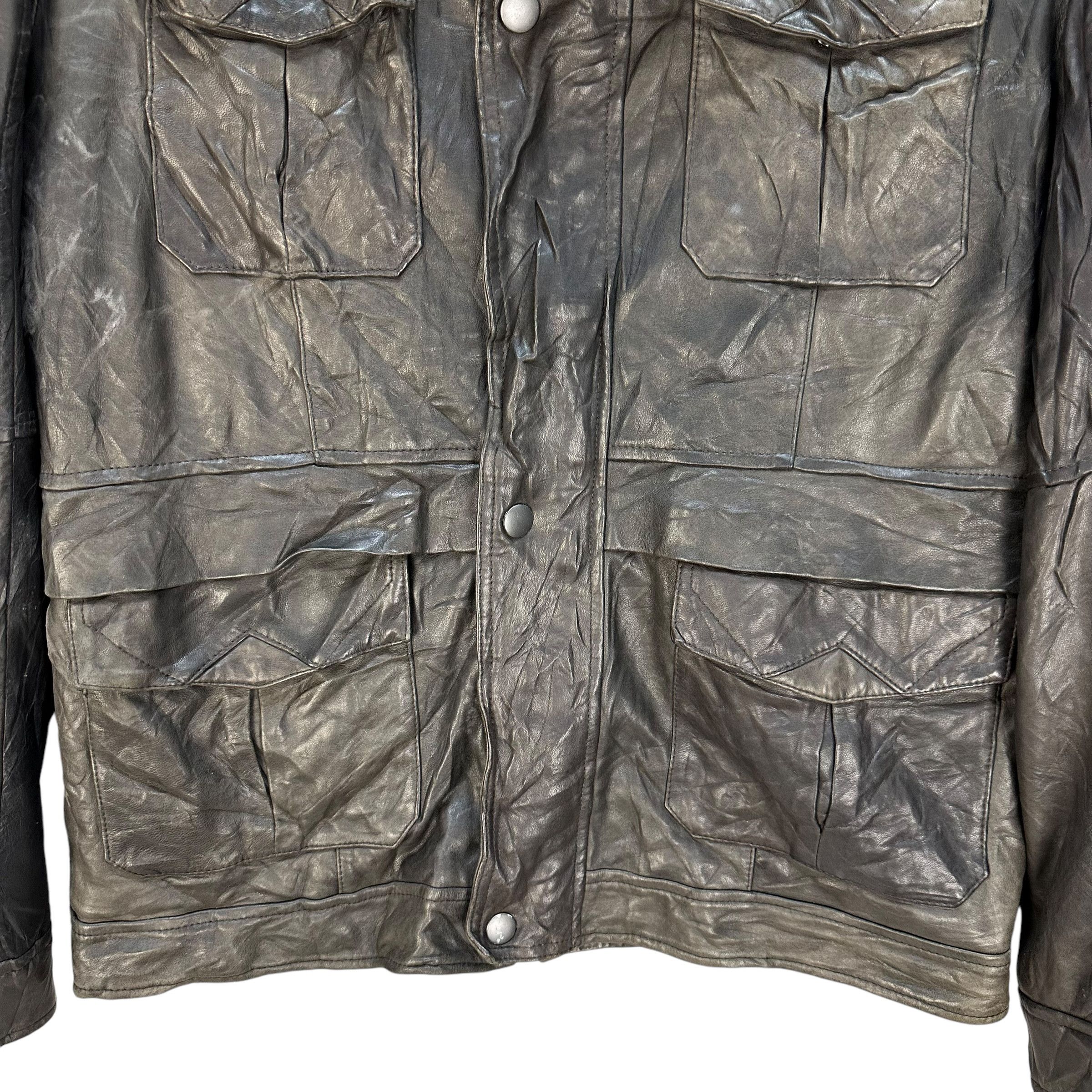 Balmain Vintage BALMAIN Fur Neck Sheepskin Leather Jacket #A65-1548 Size US L / EU 52-54 / 3 - 3 Thumbnail
