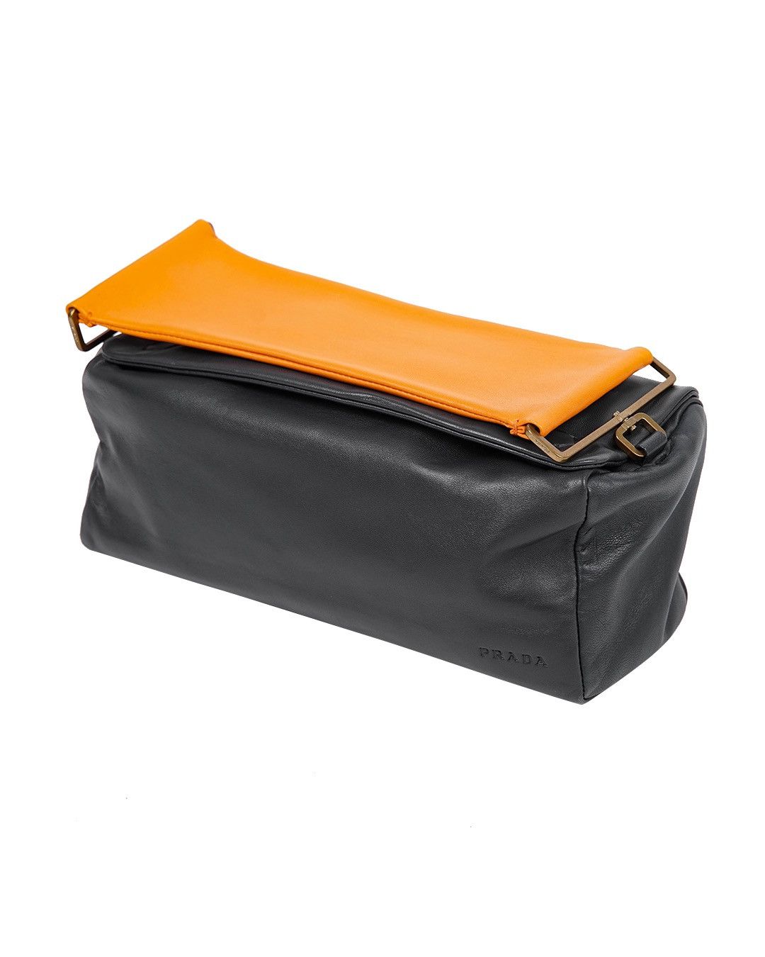 Prada Prada S/S2001 Leather Rectangle Bag in Black/Orange Size ONE SIZE - 3 Thumbnail