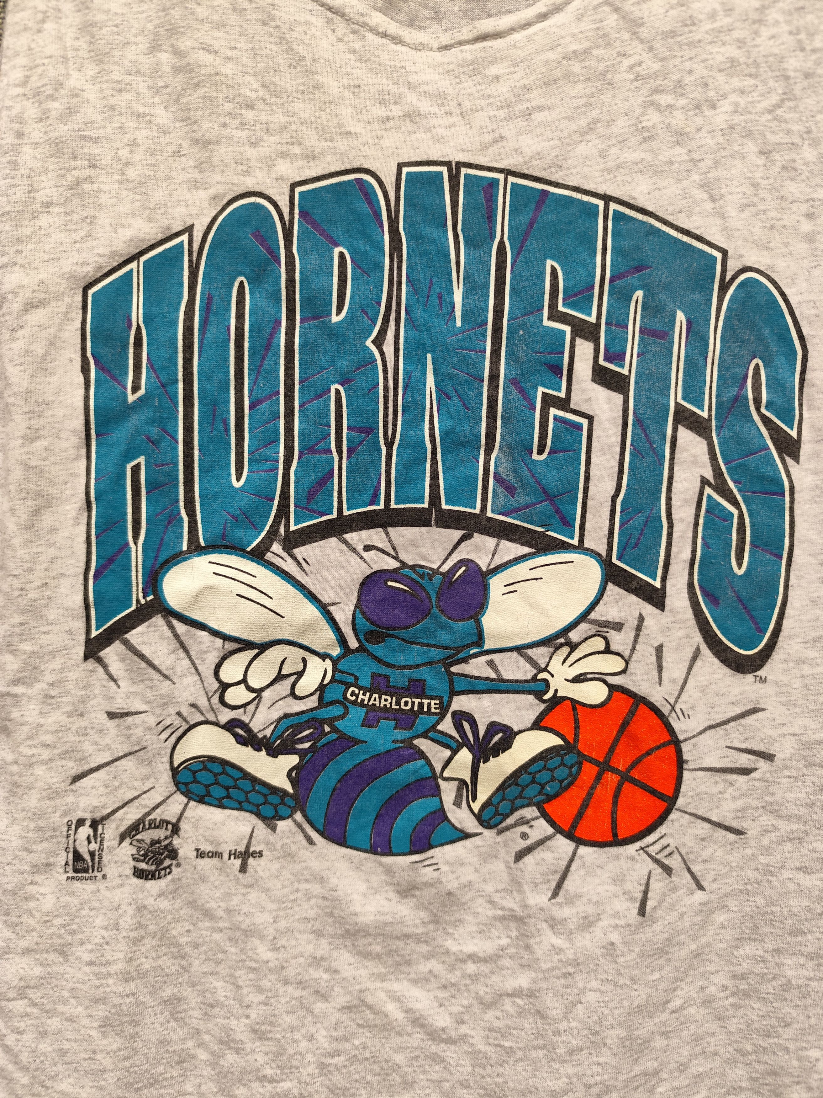 Hanes × NBA × Vintage Vintage 90s Charlotte Hornets NBA Tank Tops Size US XL / EU 56 / 4 - 2 Thumbnail