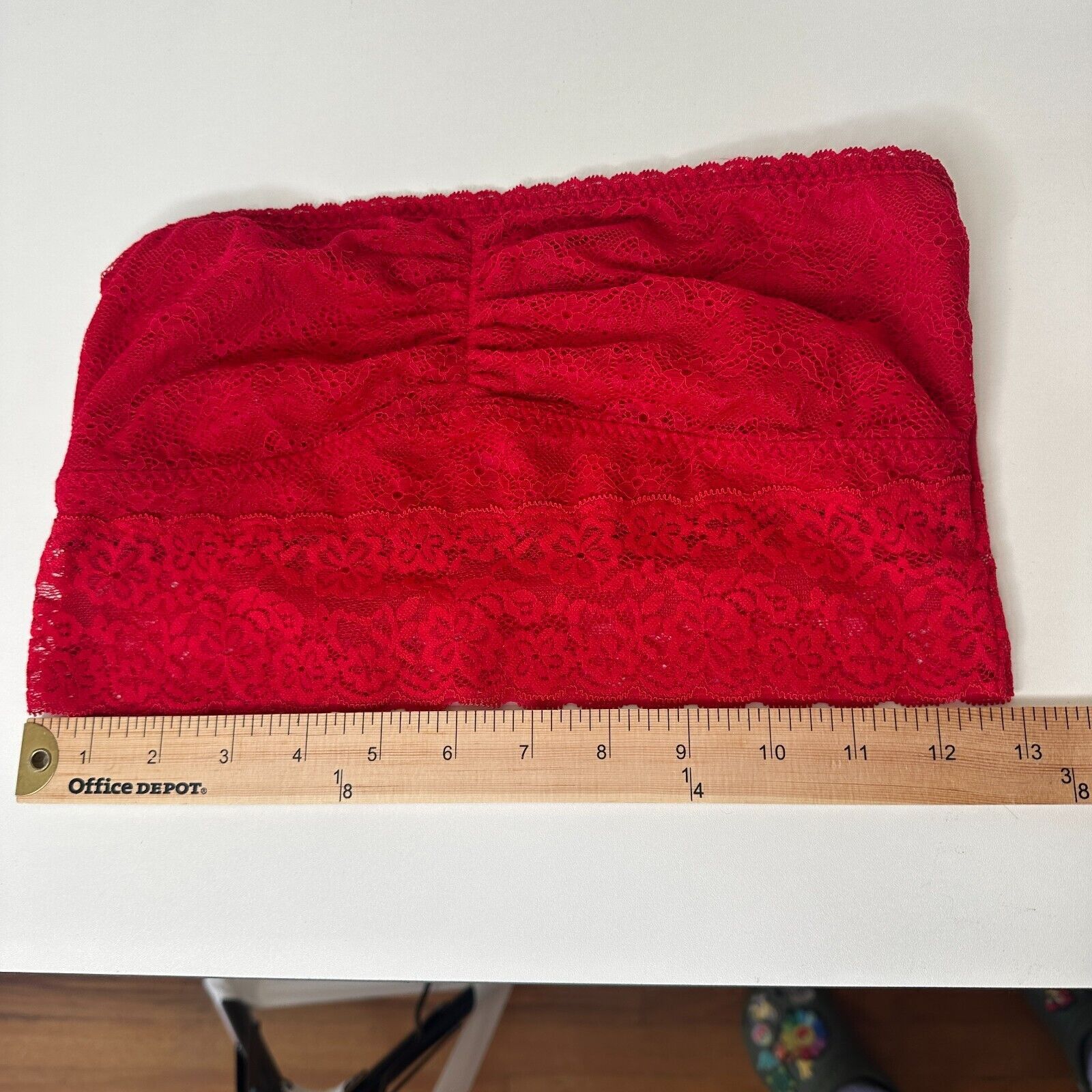 Other Gilly Hicks Bright Red Lace Design Relaxed Bandeau Top Large Size L / US 10 / IT 46 - 9 Thumbnail
