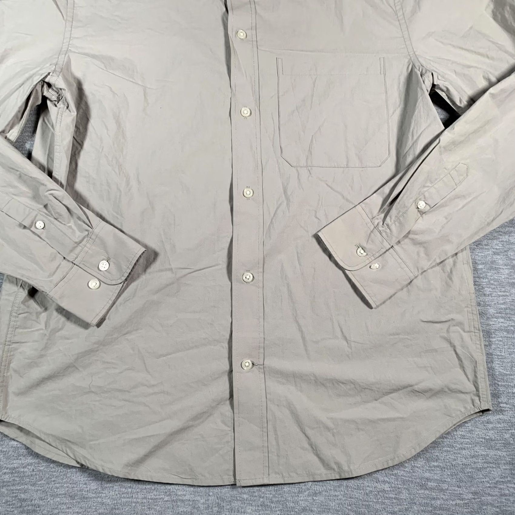 H&M H&M Shirt Mens Medium Gray Regular Fit Long Sleeve Button Down Cotton Pocket Size US M / EU 48-50 / 2 - 3 Thumbnail
