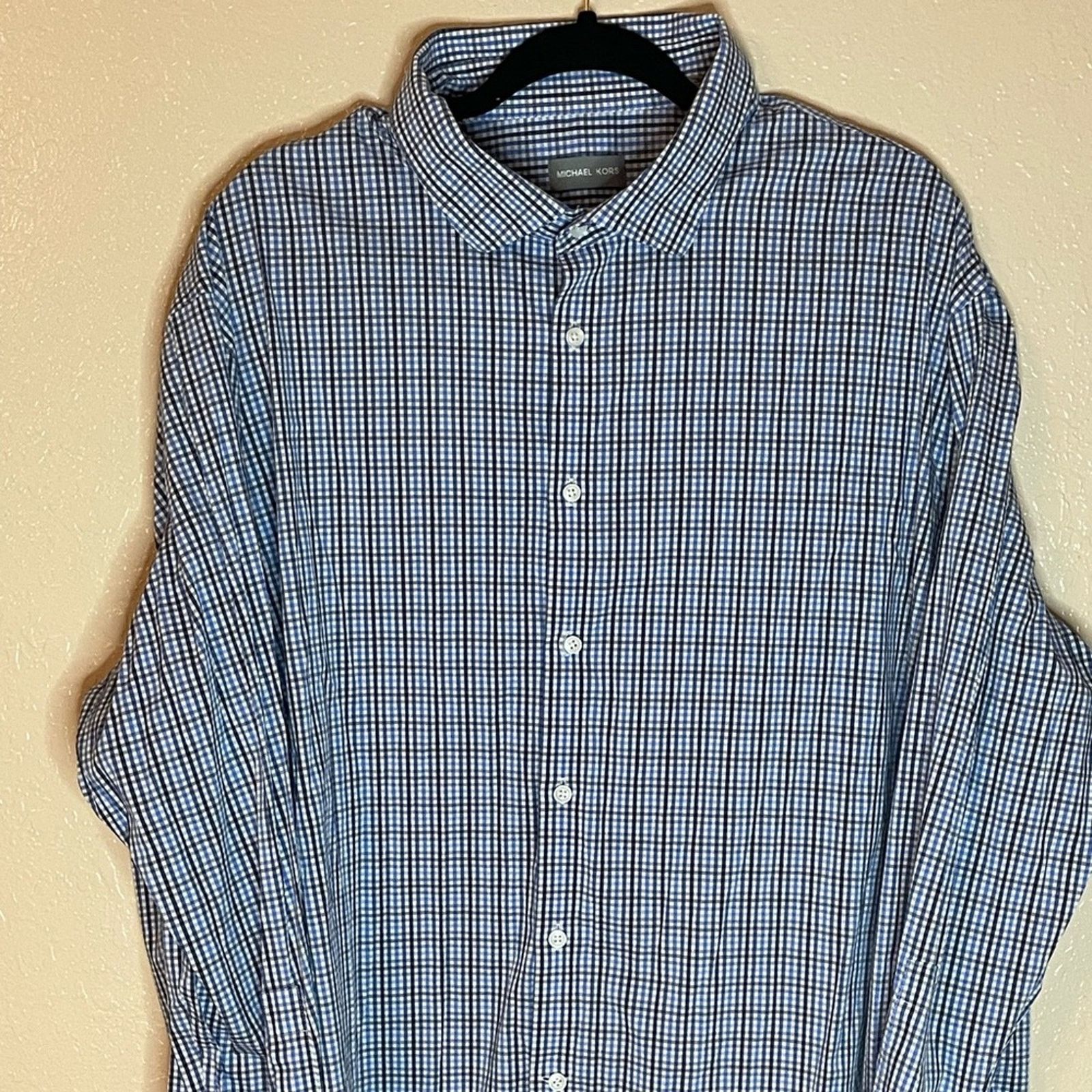 michael kors men's dress shirts slim fit Michael Kors | Michael Kors Men's delft Structure Stretch Premium Slim Fit  Shirt main image 1