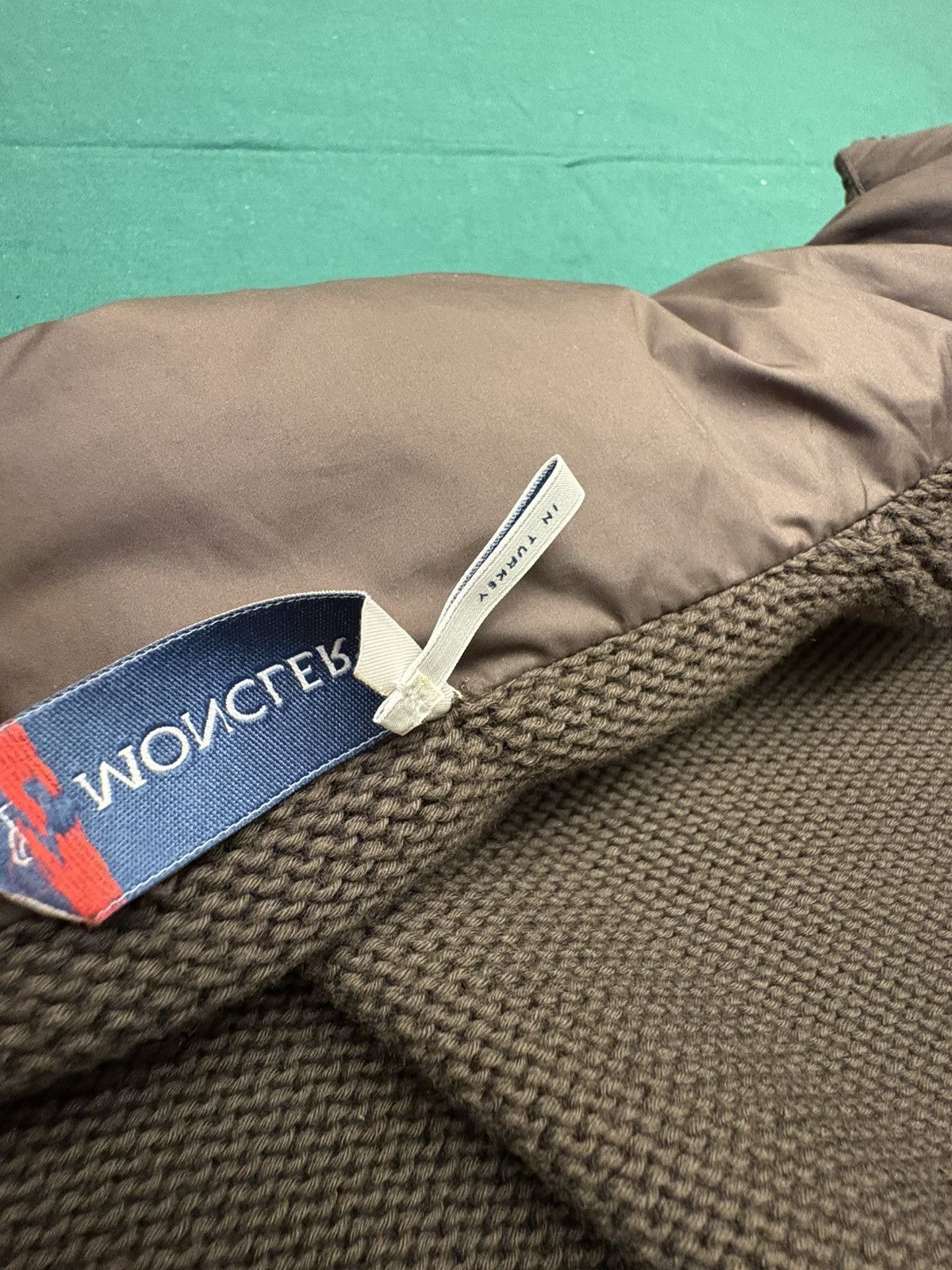 Moncler Moncler Brown Tricot Down Cardigan Size US L / EU 52-54 / 3 - 9 Thumbnail