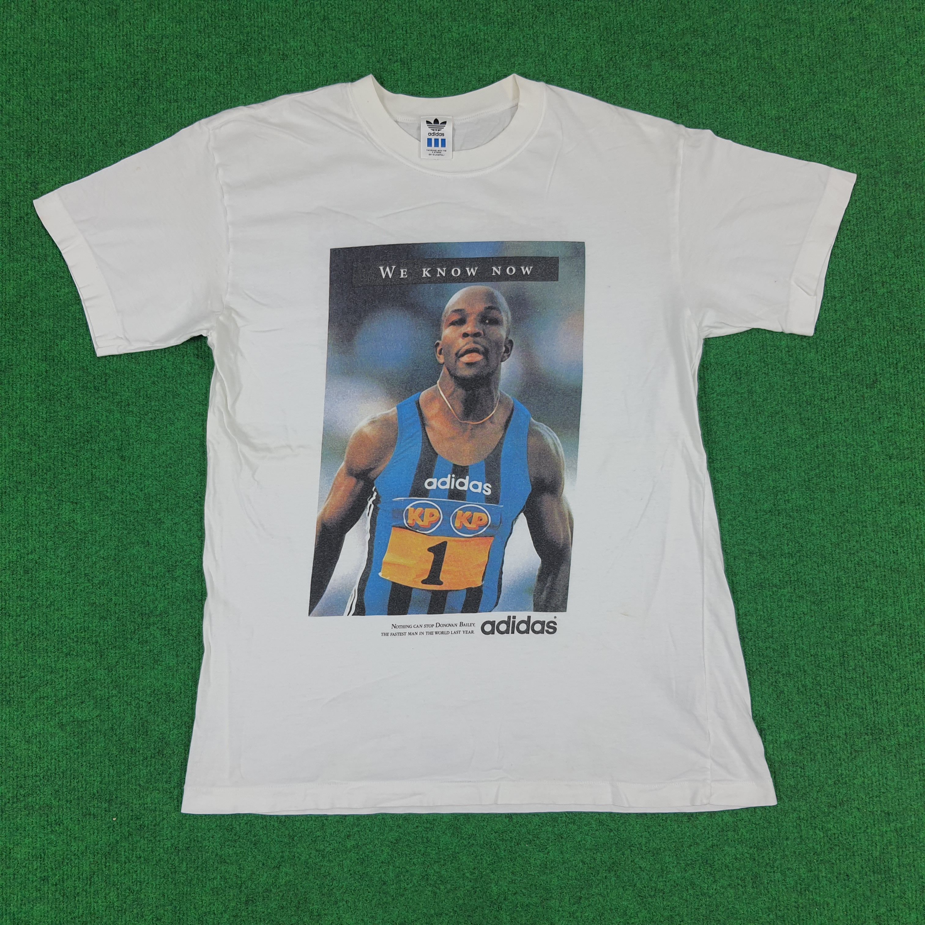 Adidas Vintage Adidas Donovan Bailey Legends Runner T-shirt Size US M / EU 48-50 / 2 - 1 Thumbnail