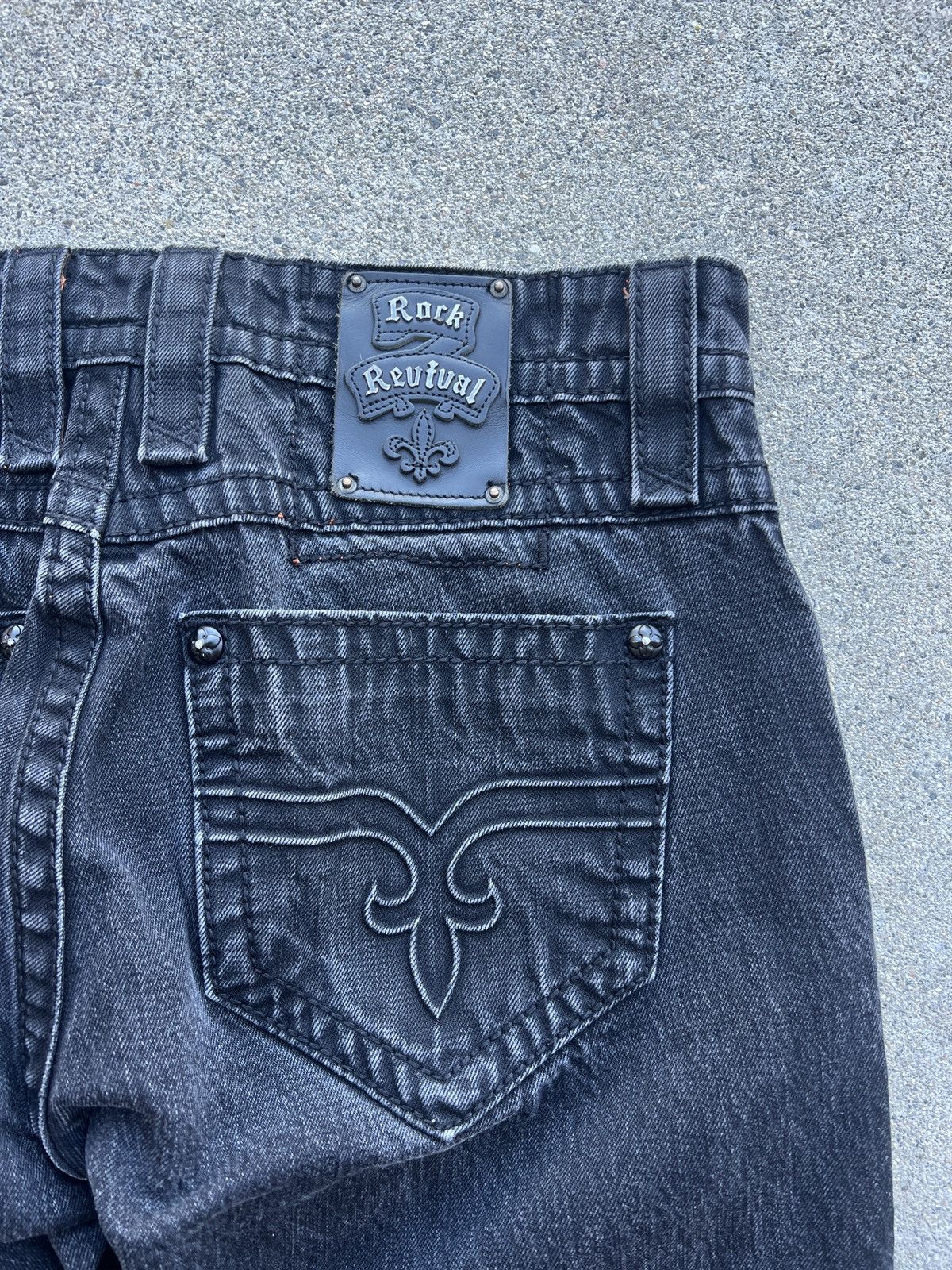 Rock Revival Black Rock Revival “Johnny” Relax Straight Fit Denim Jeans Size US 33 - 5 Thumbnail