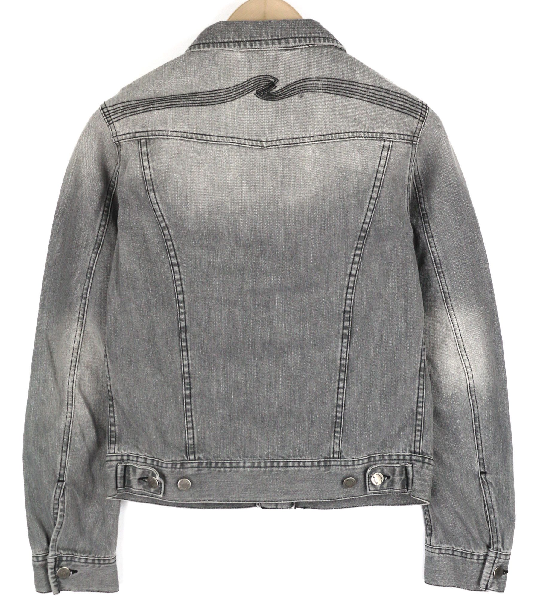Nudie Jeans CONNY S Sunbleached Black Grey Jacket 81618 Size US S / EU 44-46 / 1 - 2 Thumbnail