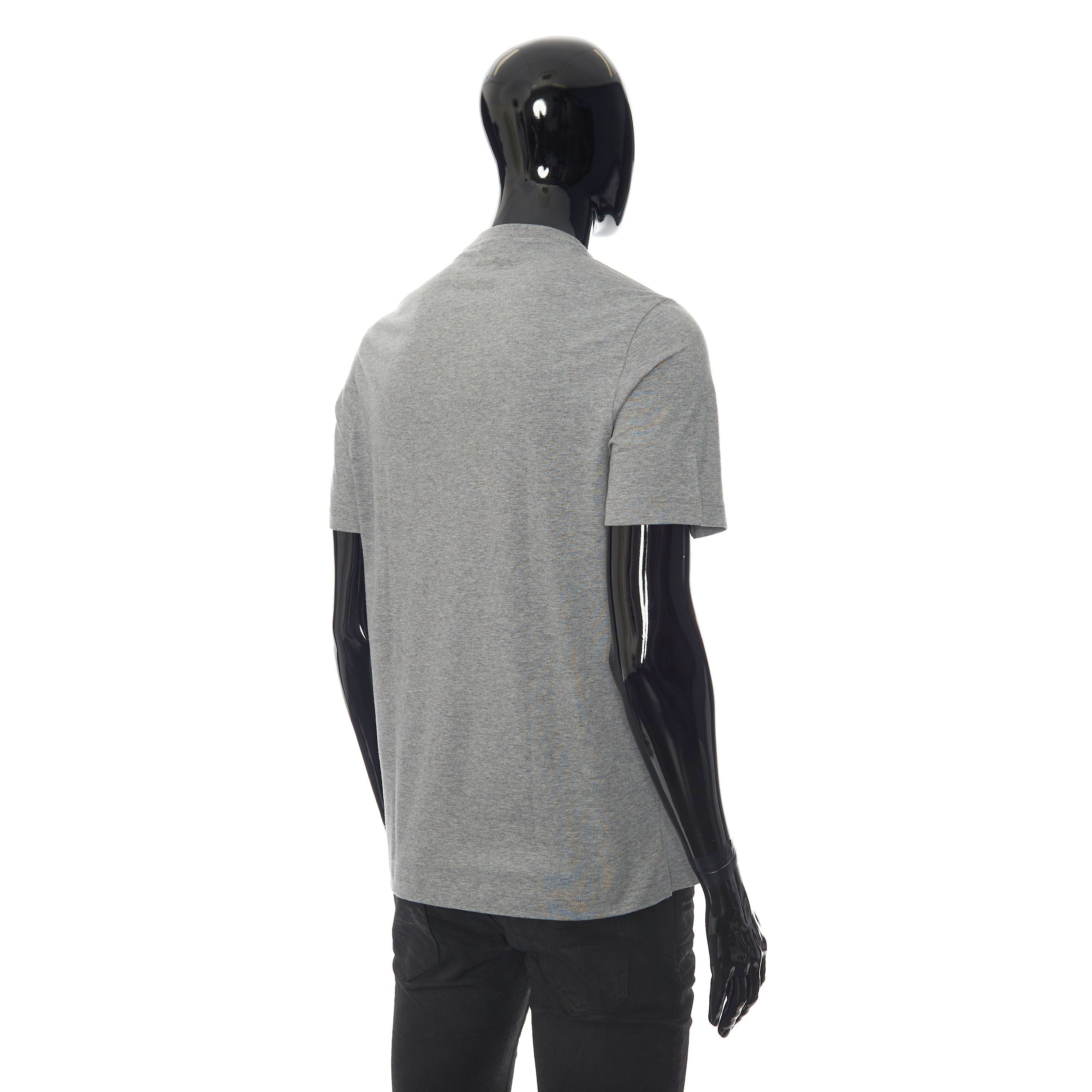 Brioni Crewneck Tshirt In Grey Printed Cotton Jersey Size US M / EU 48-50 / 2 - 6 Thumbnail