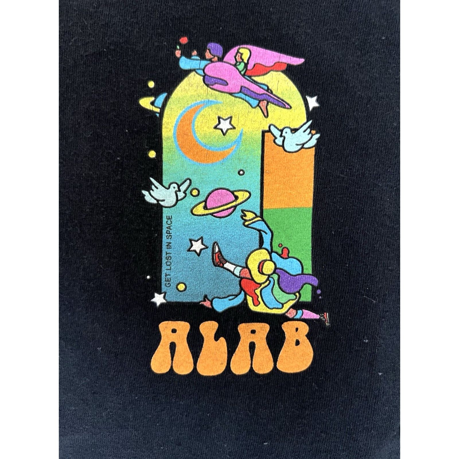 Vintage A-Lab T-Shirt Black Medium “Get Lost In Space” Graphic Tee Men 90s Space Size US M / EU 48-50 / 2 - 3 Thumbnail