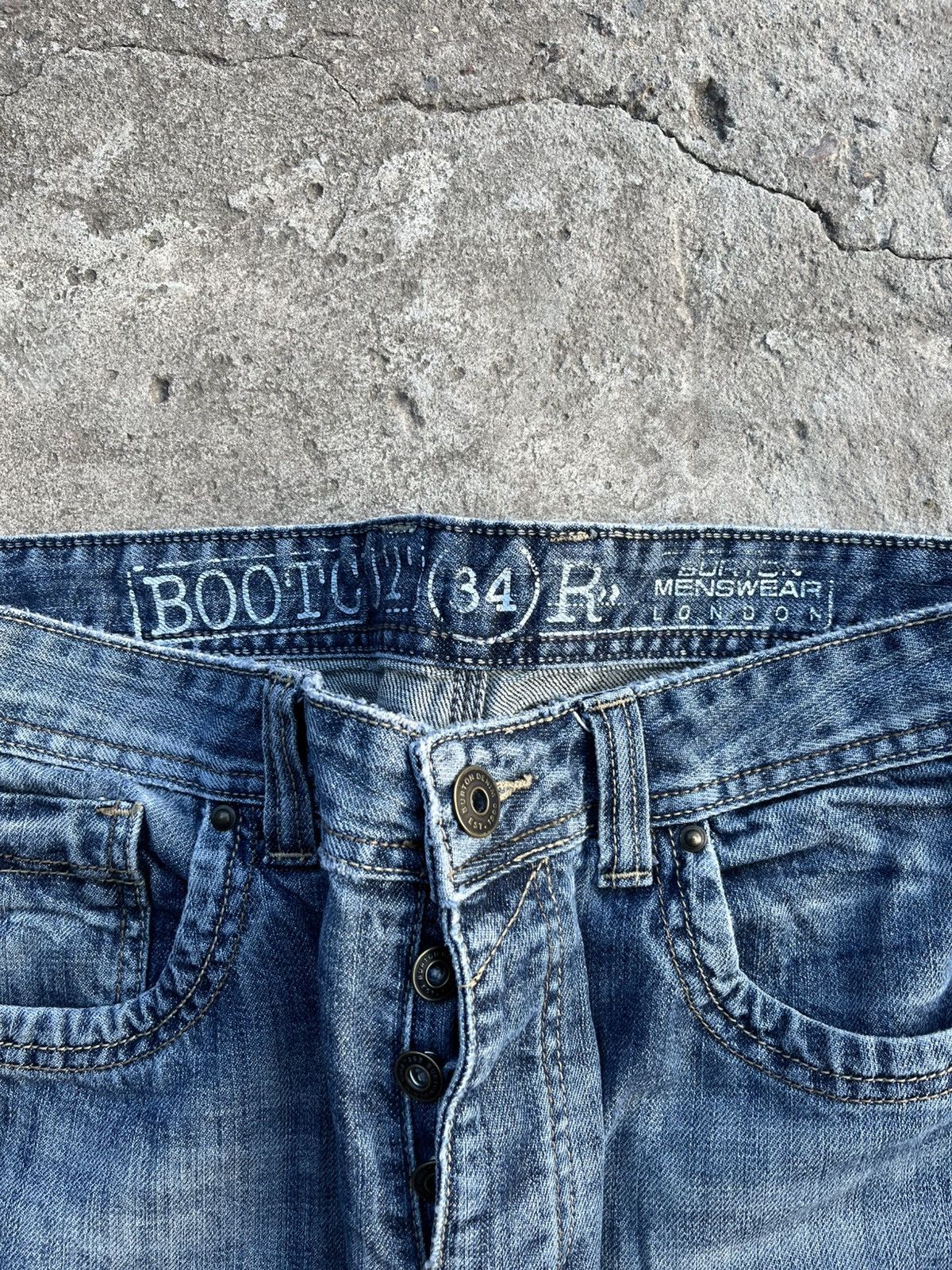20471120 × If Six Was Nine × Le Grande Bleu (L.G.B.) Jeans Dirty Pants Faded Crash Denim Thrashed Y2K Distressed Size US 34 / EU 50 - 3 Thumbnail