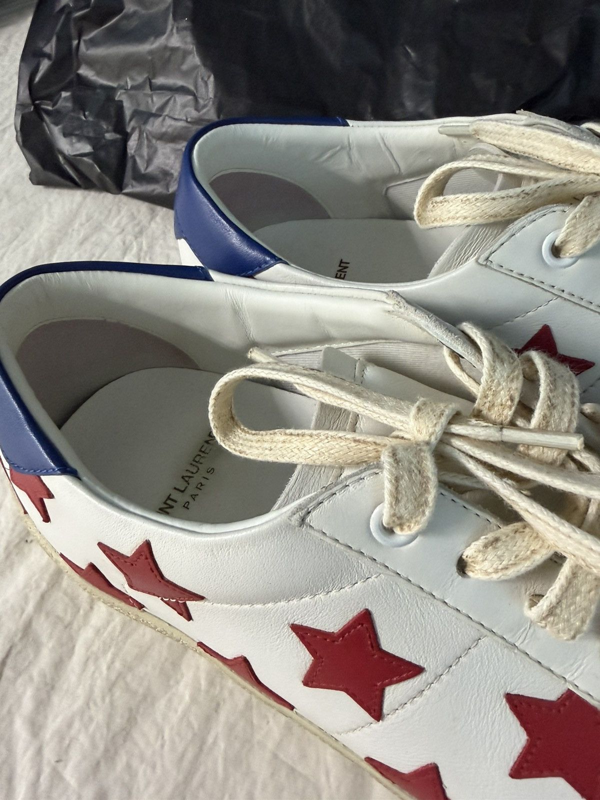 Saint Laurent Paris Saint Laurent SL/06 STARS SNEAKER Red White And Blue Stars Size US 9 / EU 42 - 8 Thumbnail